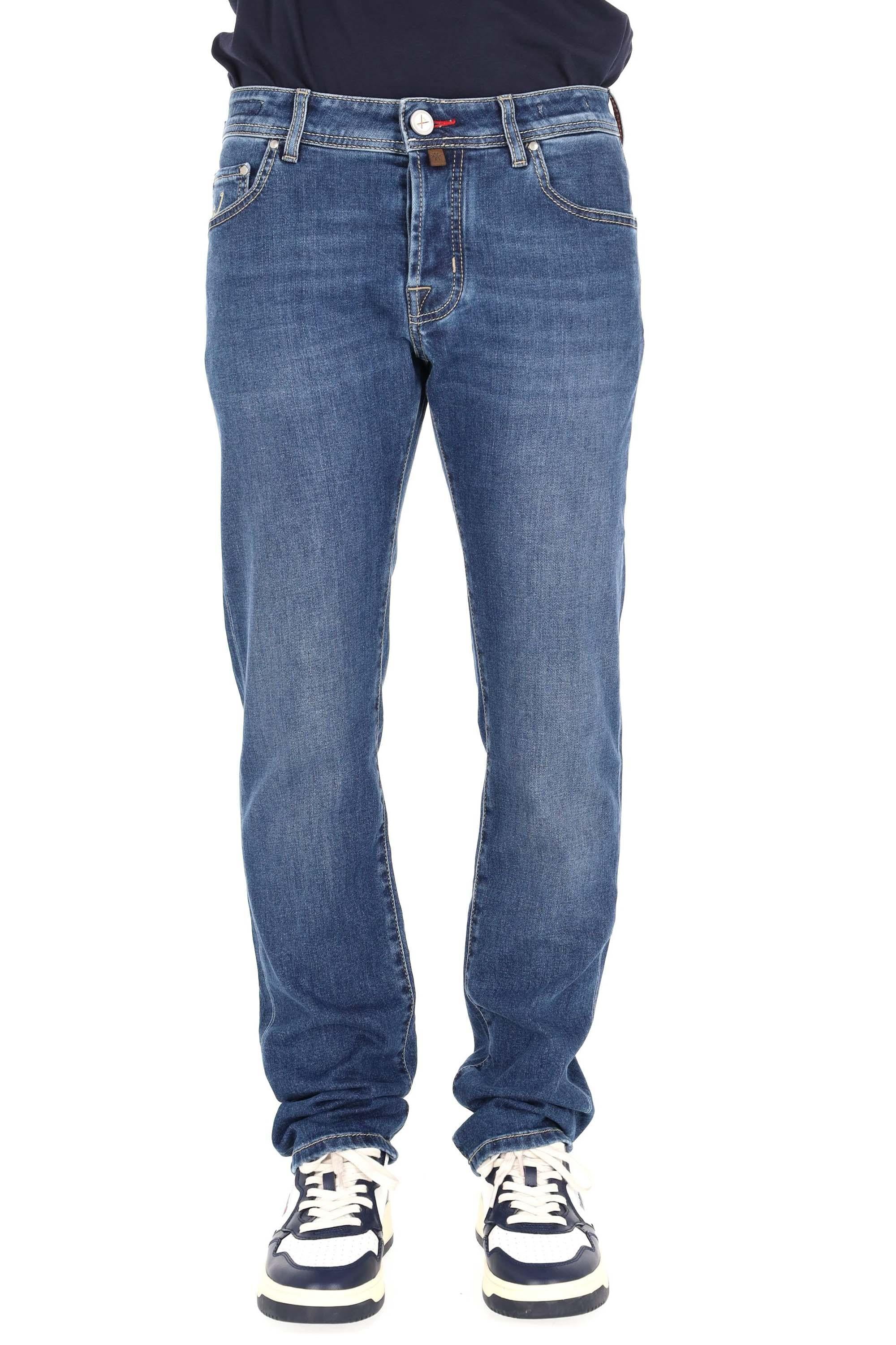 Jacob Cohen Jeans in cotone-cashmere etichetta in lana Apres-ski Nick fit QR006 S4075 NICK 200D