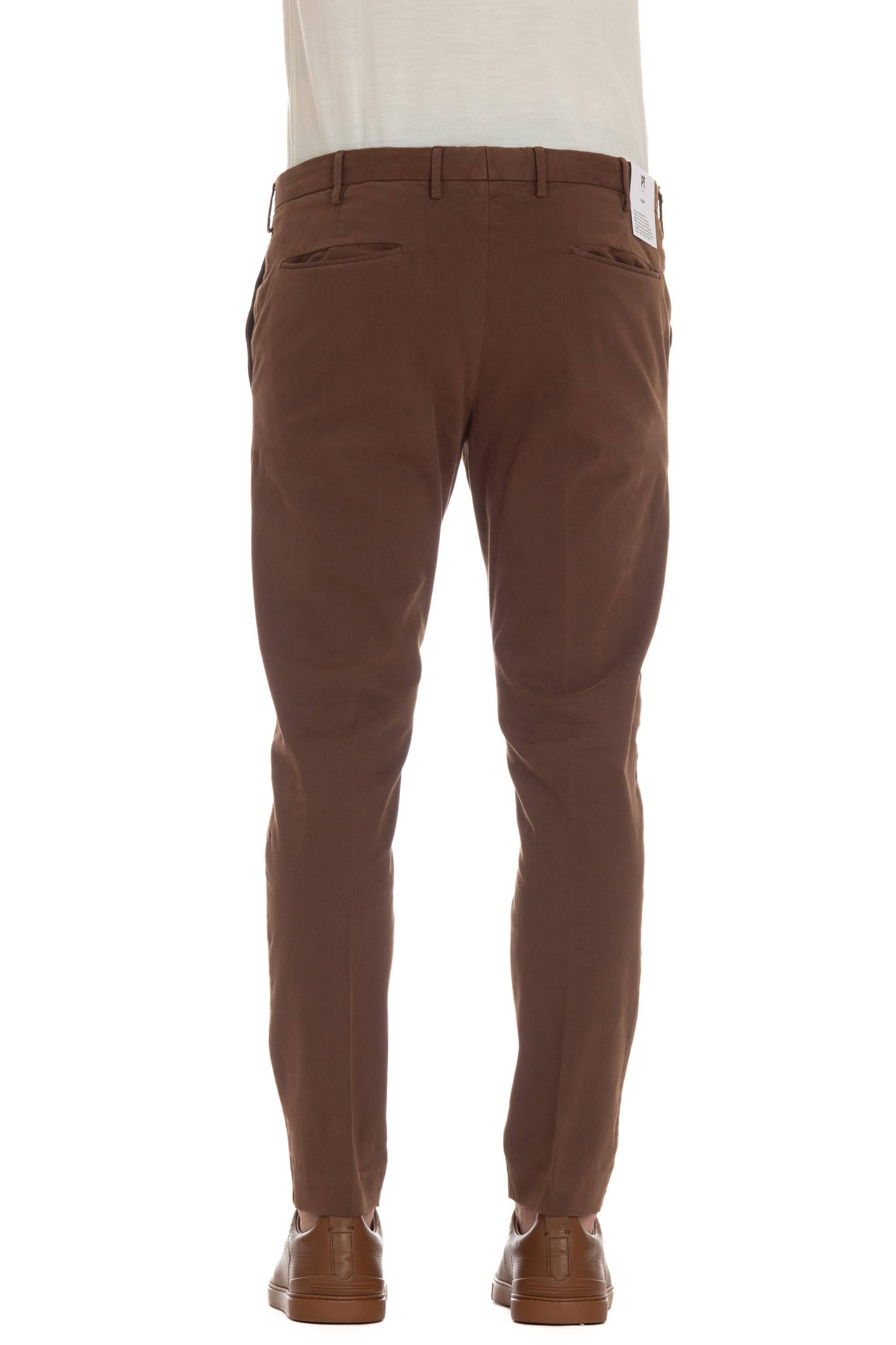 PT Torino Pantalone in rasatello di cotone Dieci fit ATX0Z00FWD NK20_3 Y175