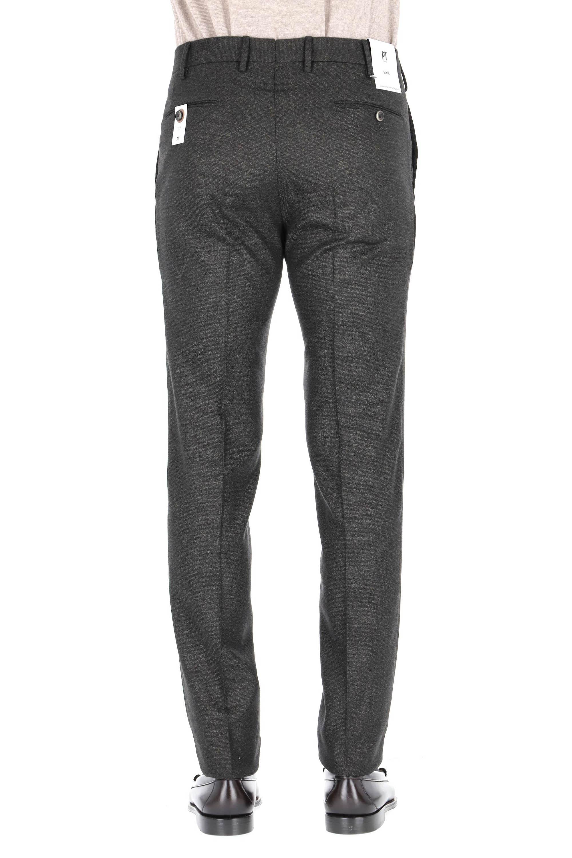PT Torino Pantalone micro trama in lana-viscosa comfort Slim fit VF01Z00CL1 TO07 0440