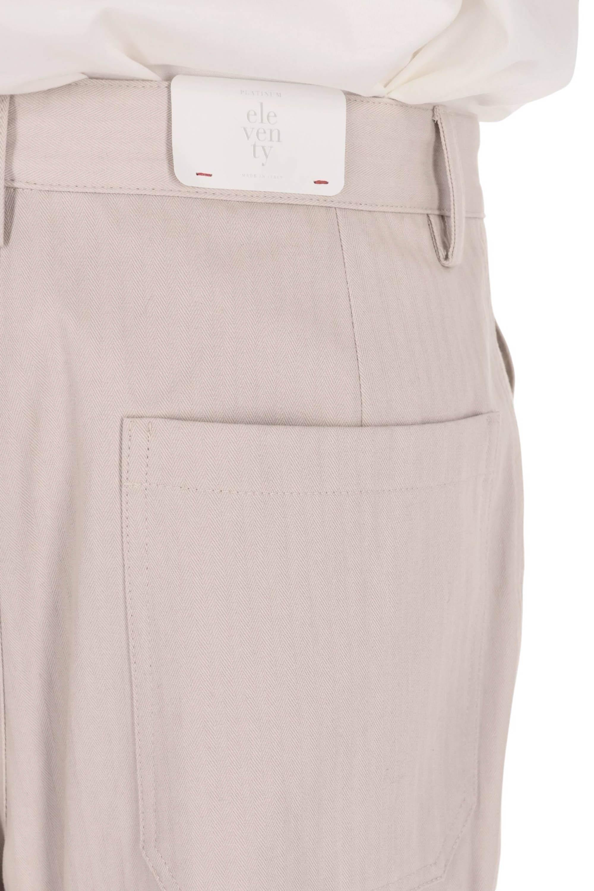 Eleventy Pantalone fatigue a resca in puro cotone M75PANM12 TES0M140 02