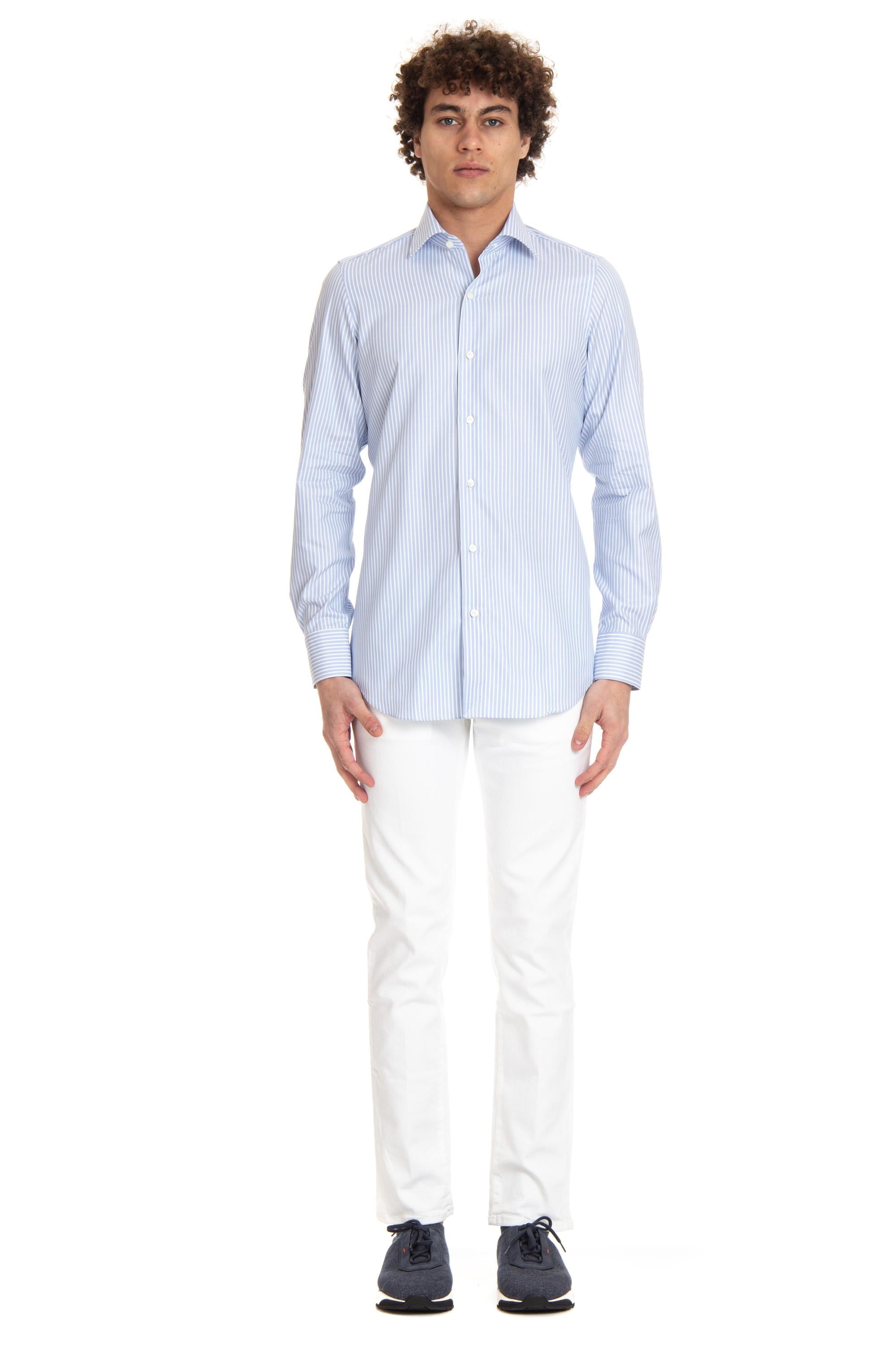 Finamore Camicia sartoriale rigata linea Milano C0328 MILANO LUIGI LZ 01
