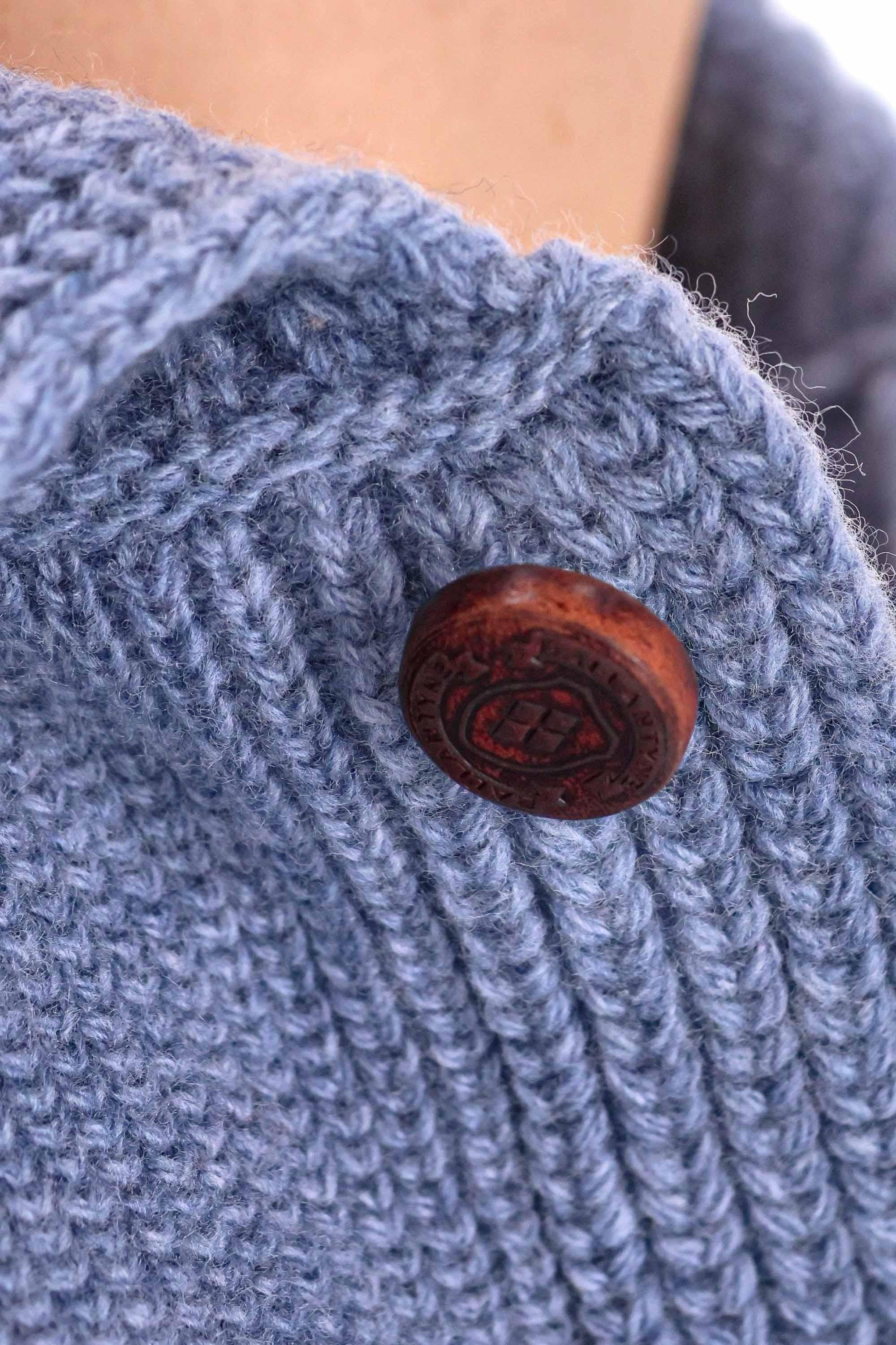 Ballantyne Polo-maglieria in lana scollo V con bottone singolo B2W201 7W067/2 13111