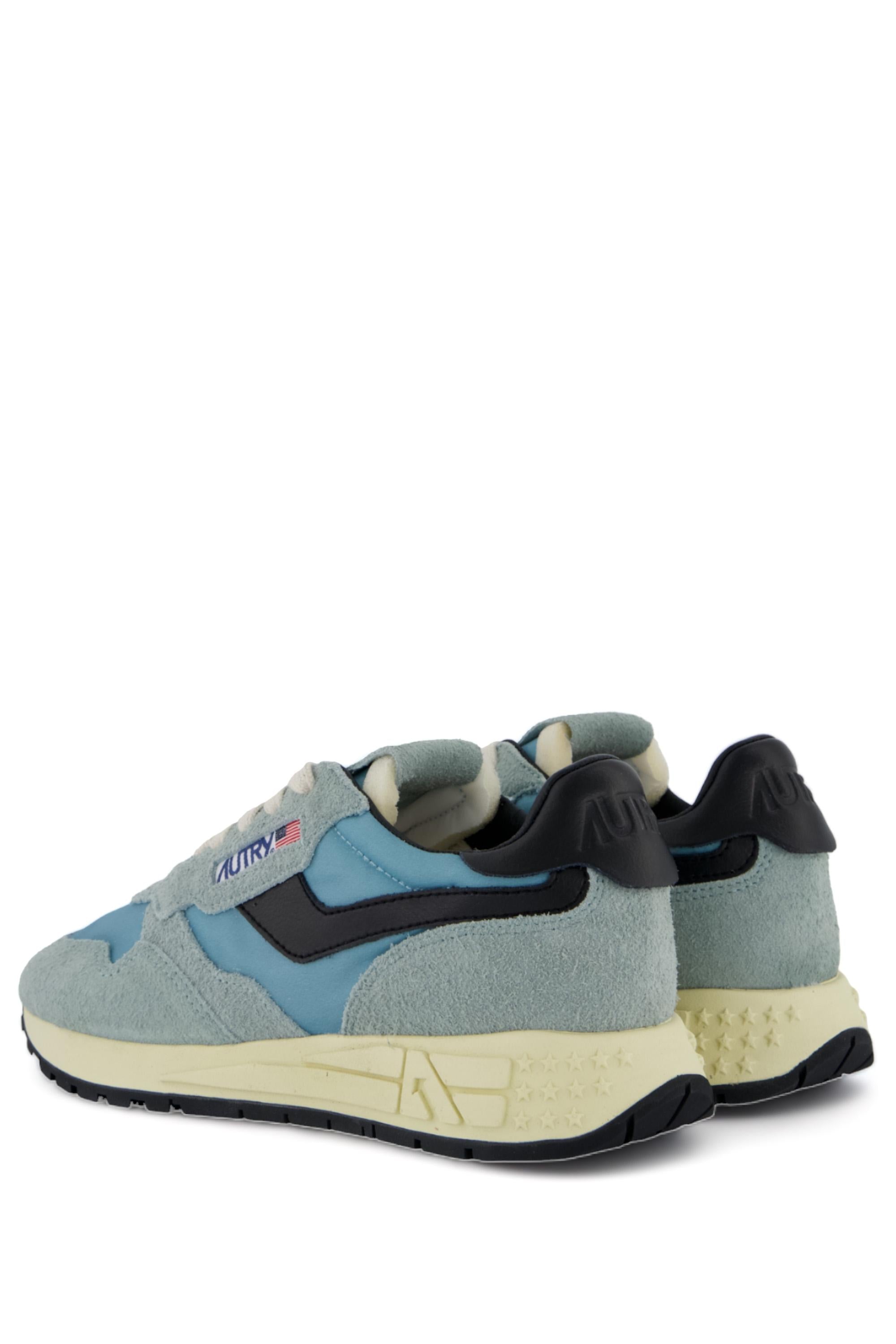 Autry Running donna Reelwind azzurra in nylon e camoscio WWLW HN09 JADE/BLACK