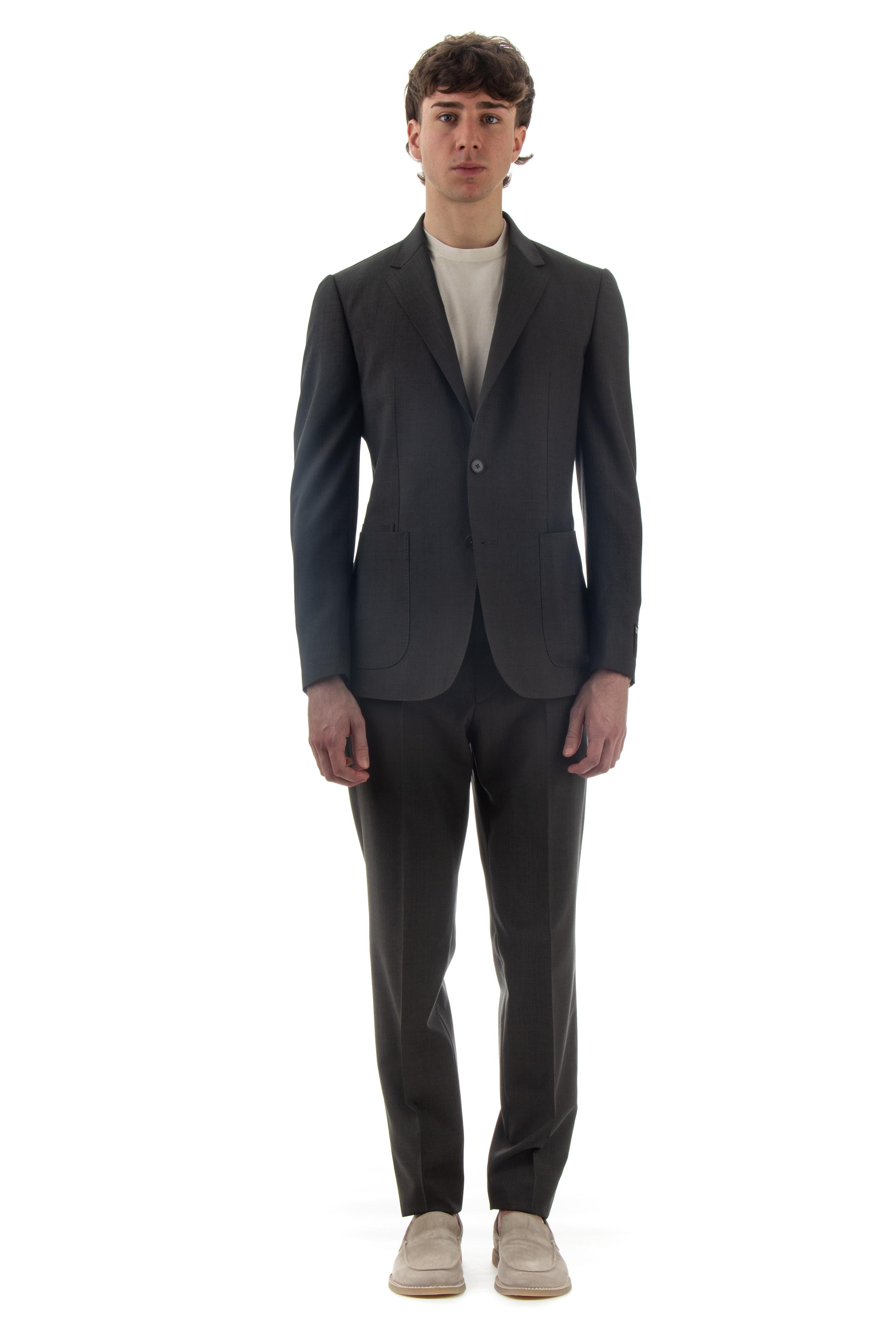 Zegna Abito in techmerino wash 522780A5 2XPYGX GRIGIO