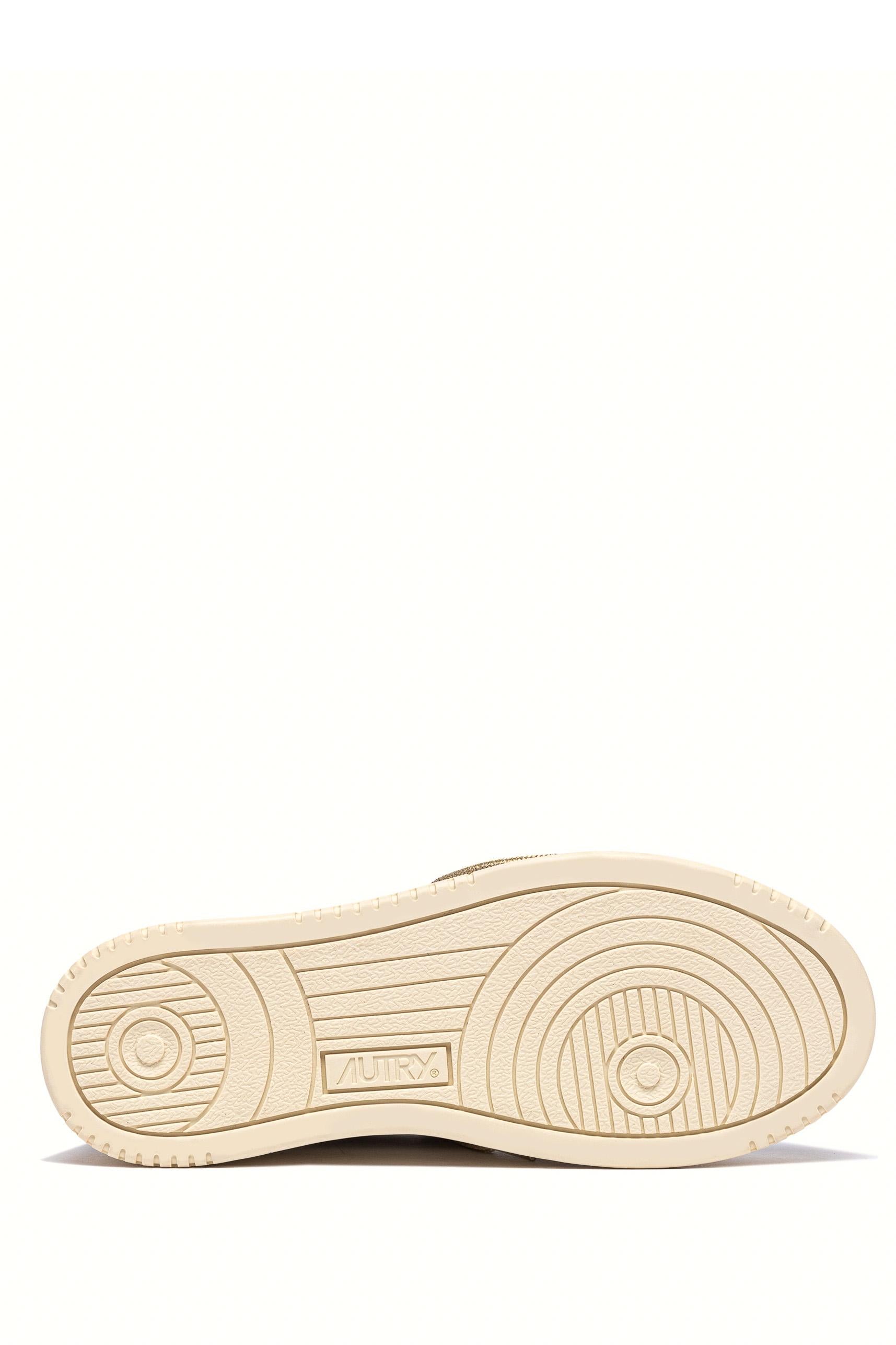 Autry Sneaker donna con lacci dorati mod. Medalist AULW SW01 WHT/WHT