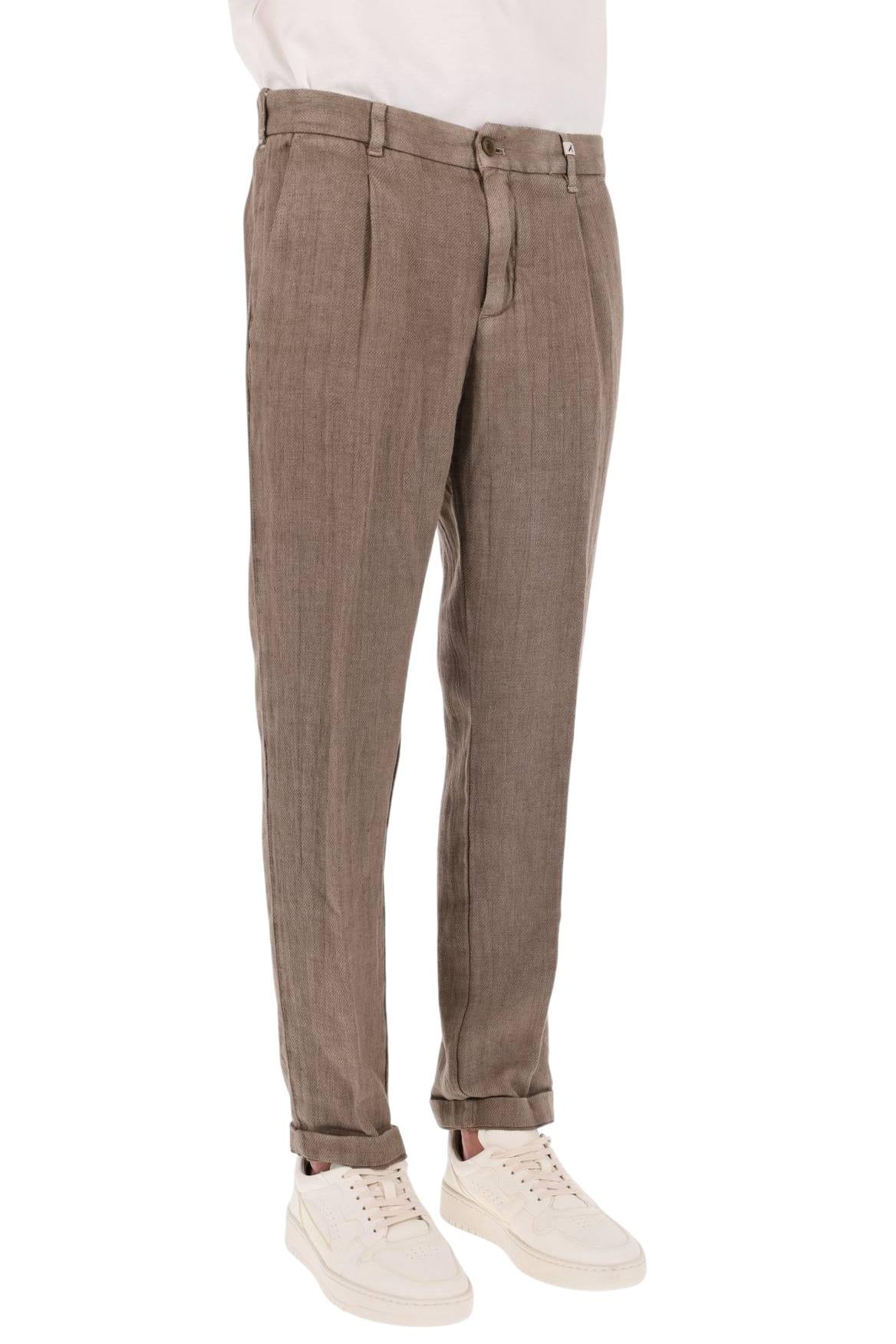Myths Pantalone in lino con vita elasticata 26M18ELA 78 49