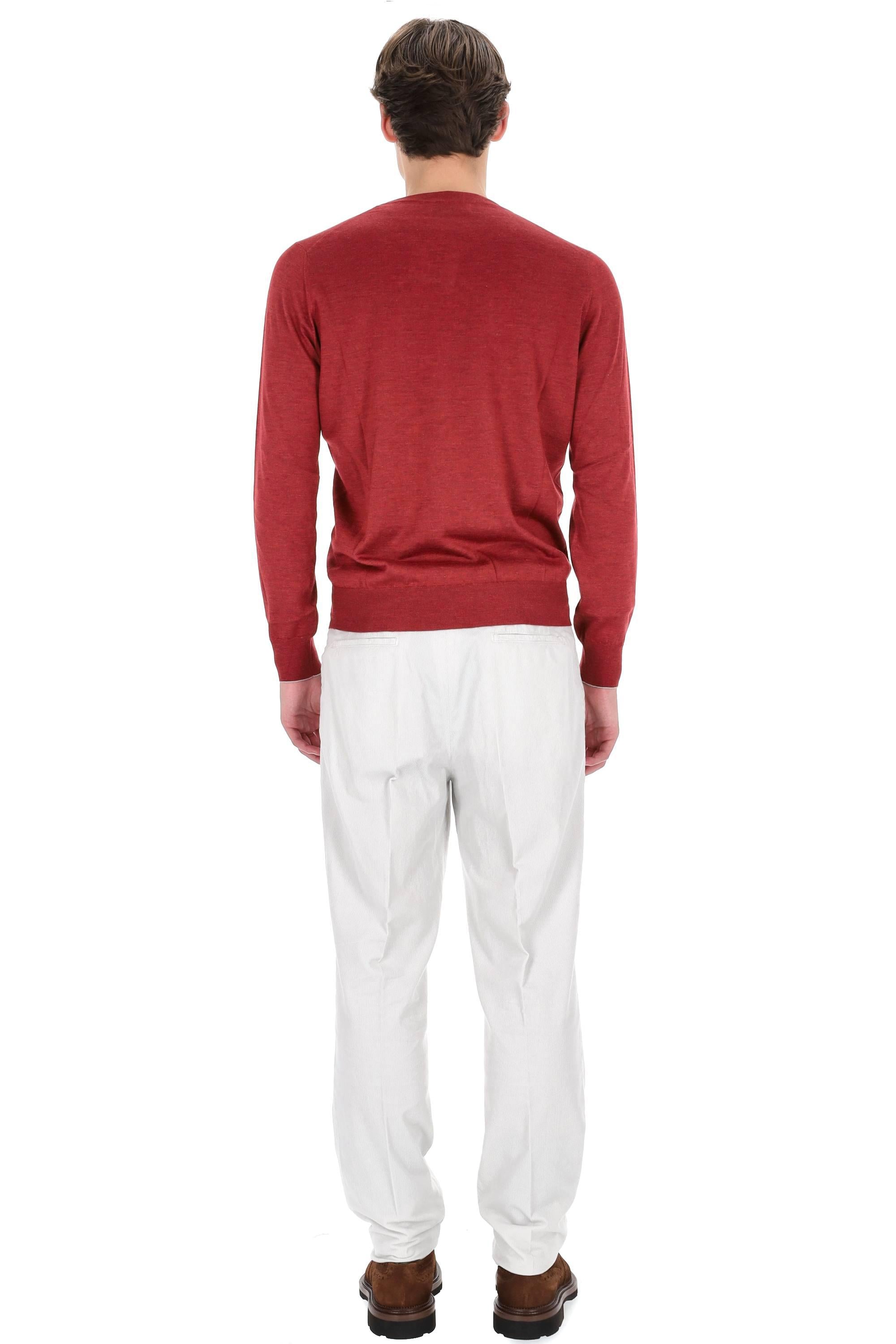 Brunello Cucinelli Maglia girocollo in finezza di cashmere-seta-lino MSY00100 CUP87