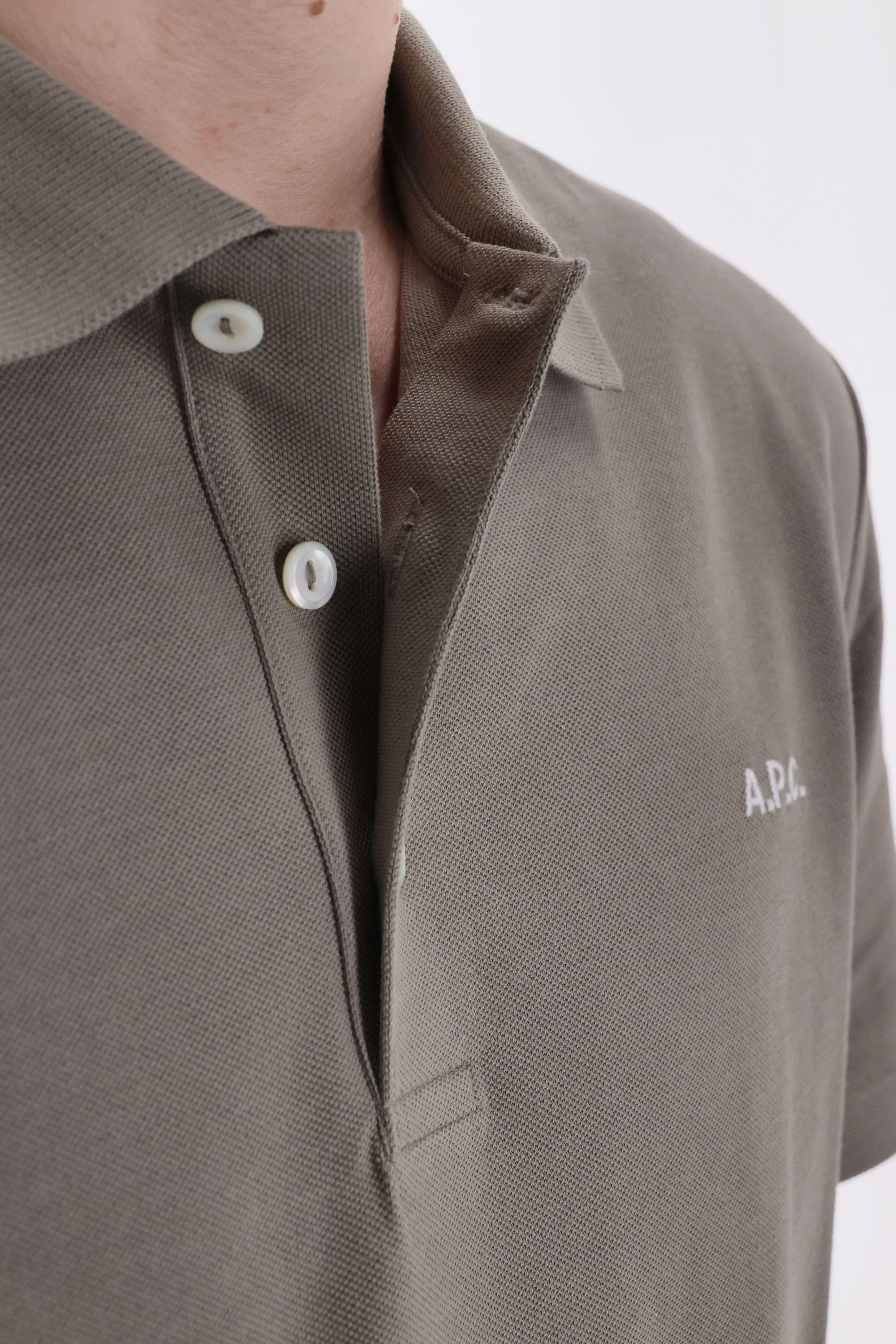 A.P.C. Polo in piquet di cotone con logo sul petto COGWZ-H26342 KAE