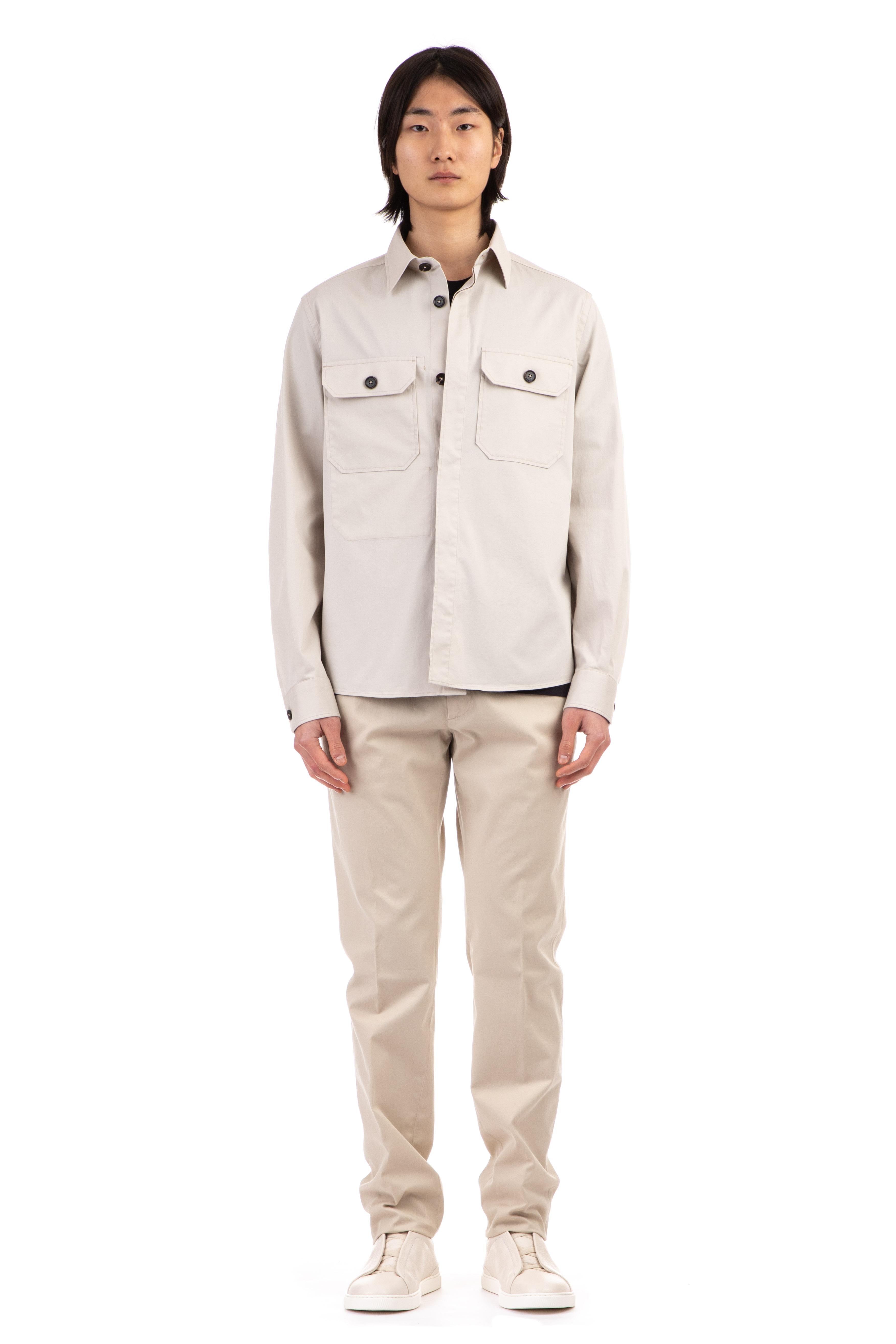 Zegna Overshirt in cotone comfort UBV16A5 SOT8 828