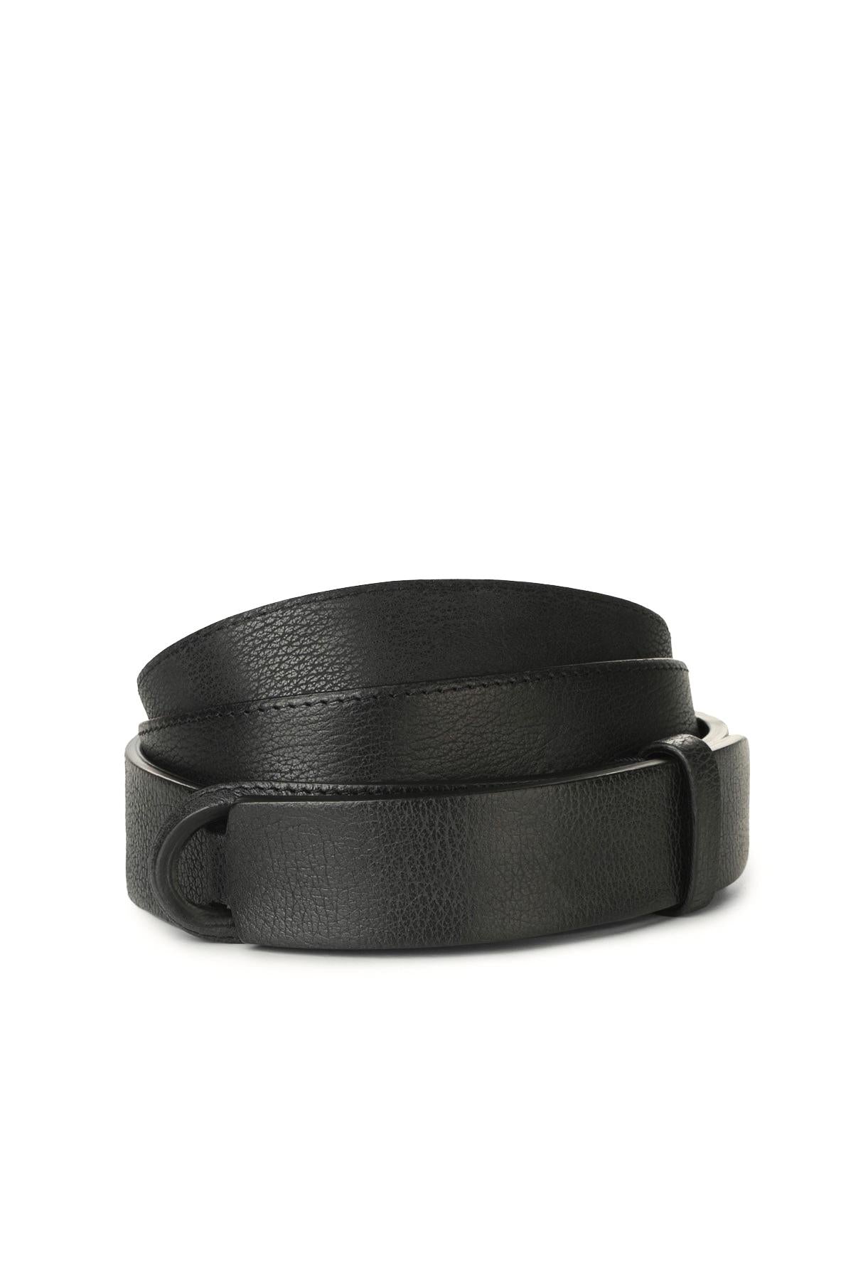 Orciani Cintura senza fibbia in pelle chevrette NB0074-CHE/2 NERO