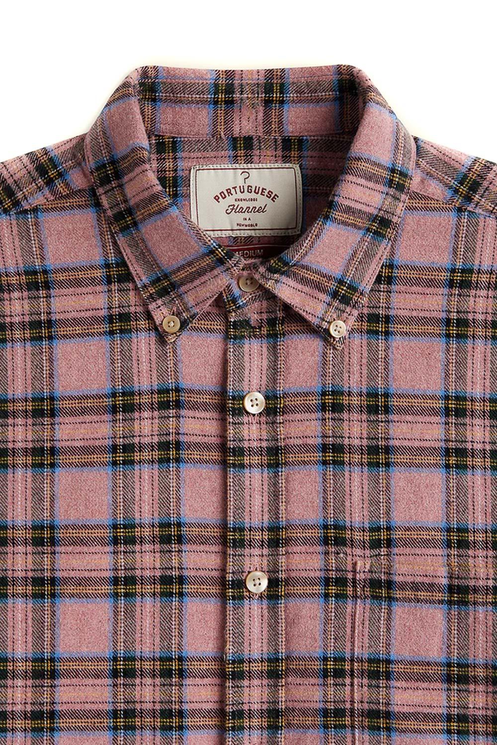 Portuguese Flannel Camicia in flanella di cotone modello Cais 020 MLTCLR