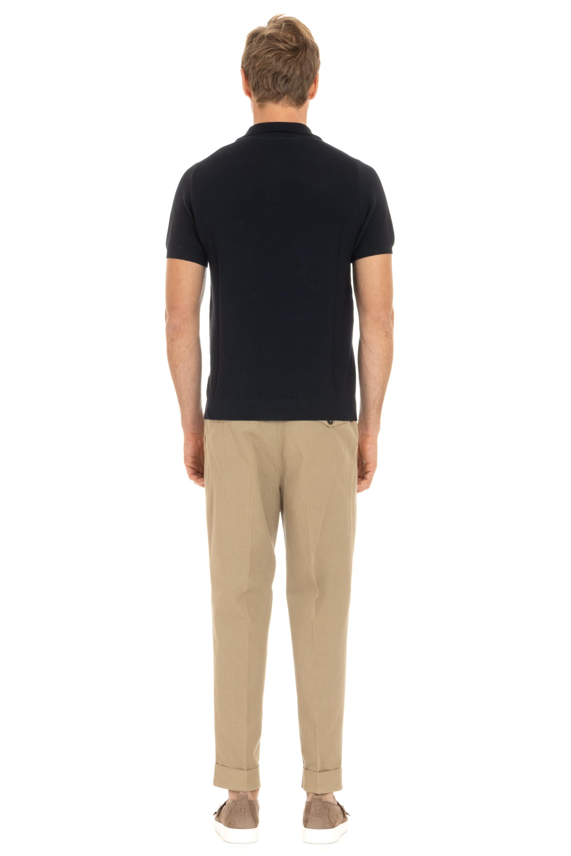Polo manica corta in cotone punto lintz D1Z146L/2 795 Drumohr