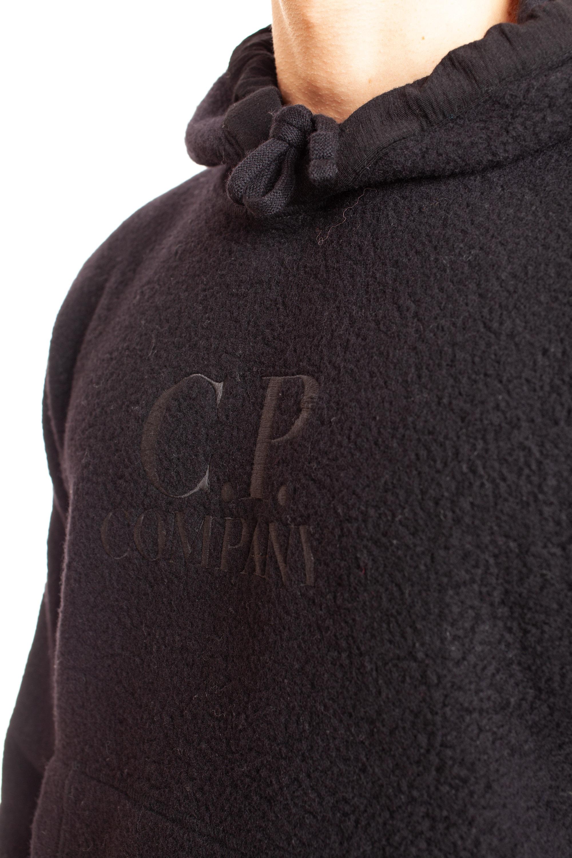 CP Company Felpa orsetto in lana con cappuccio e logo tono su tono CMSS321A 006619G/2 999