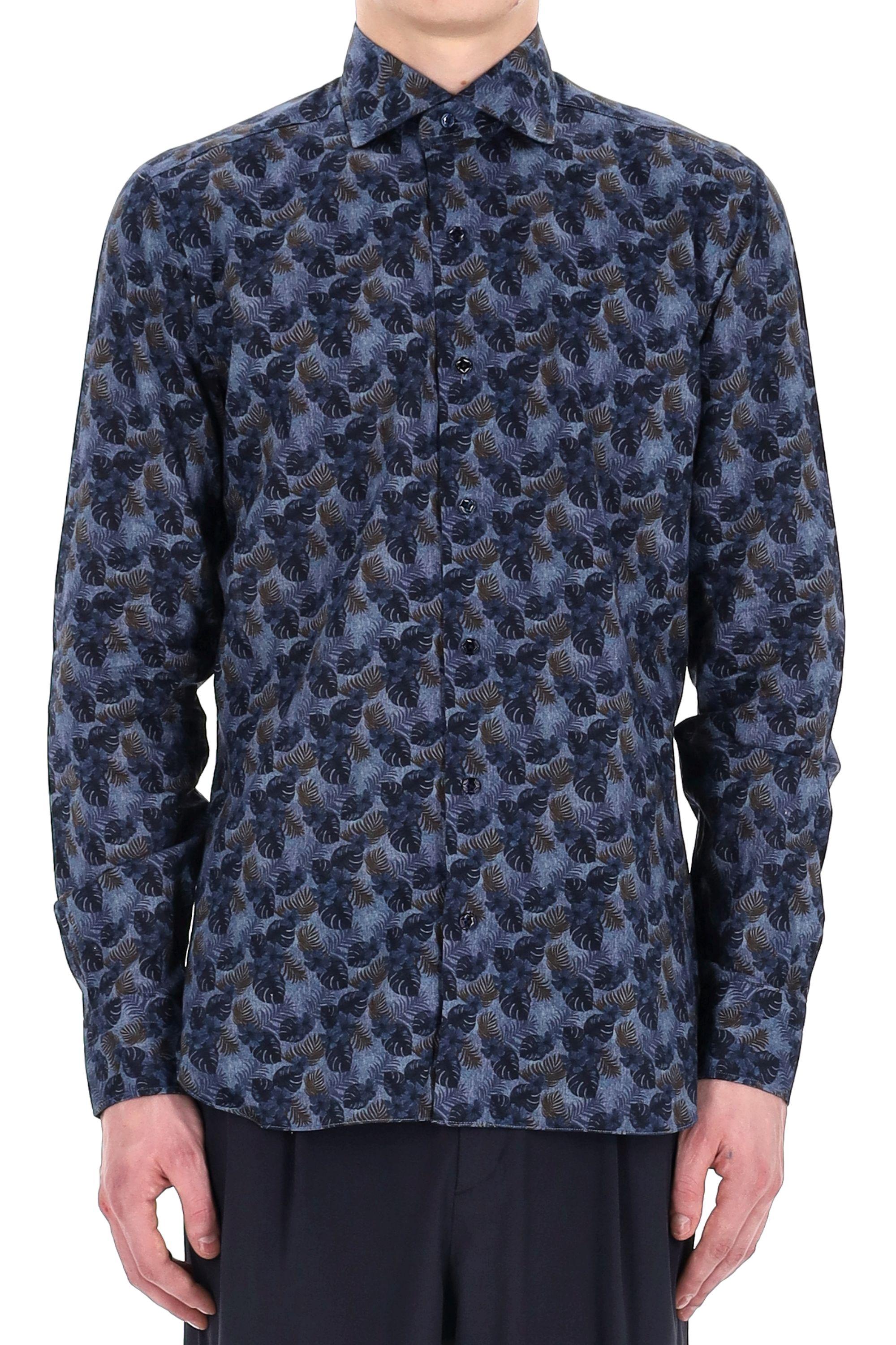 Barba Camicia sartoriale in lino fantasia floreale linea Dandylife LIU13P0147117.U 0001