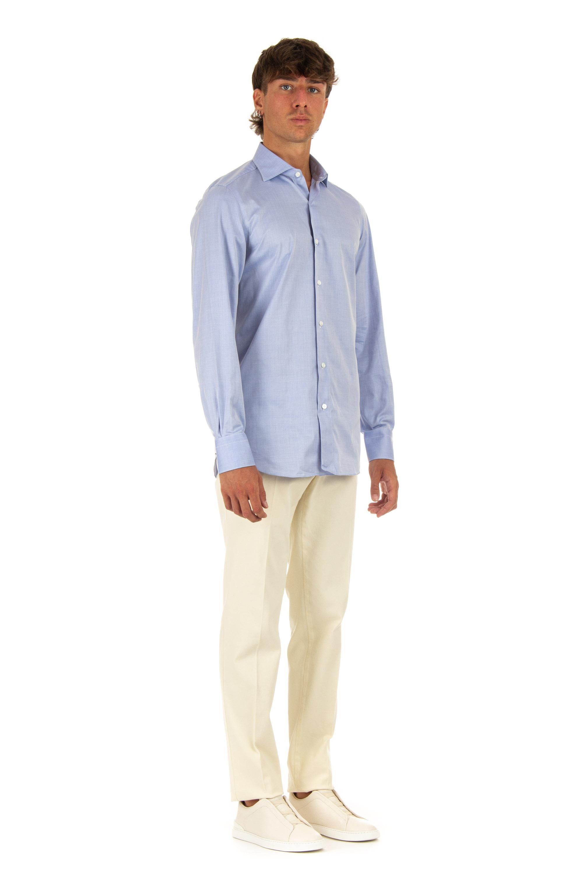 Finamore Camicia sartoriale in twill 170/2 linea milano 2MZNPSZ 840628 C0495Z 03
