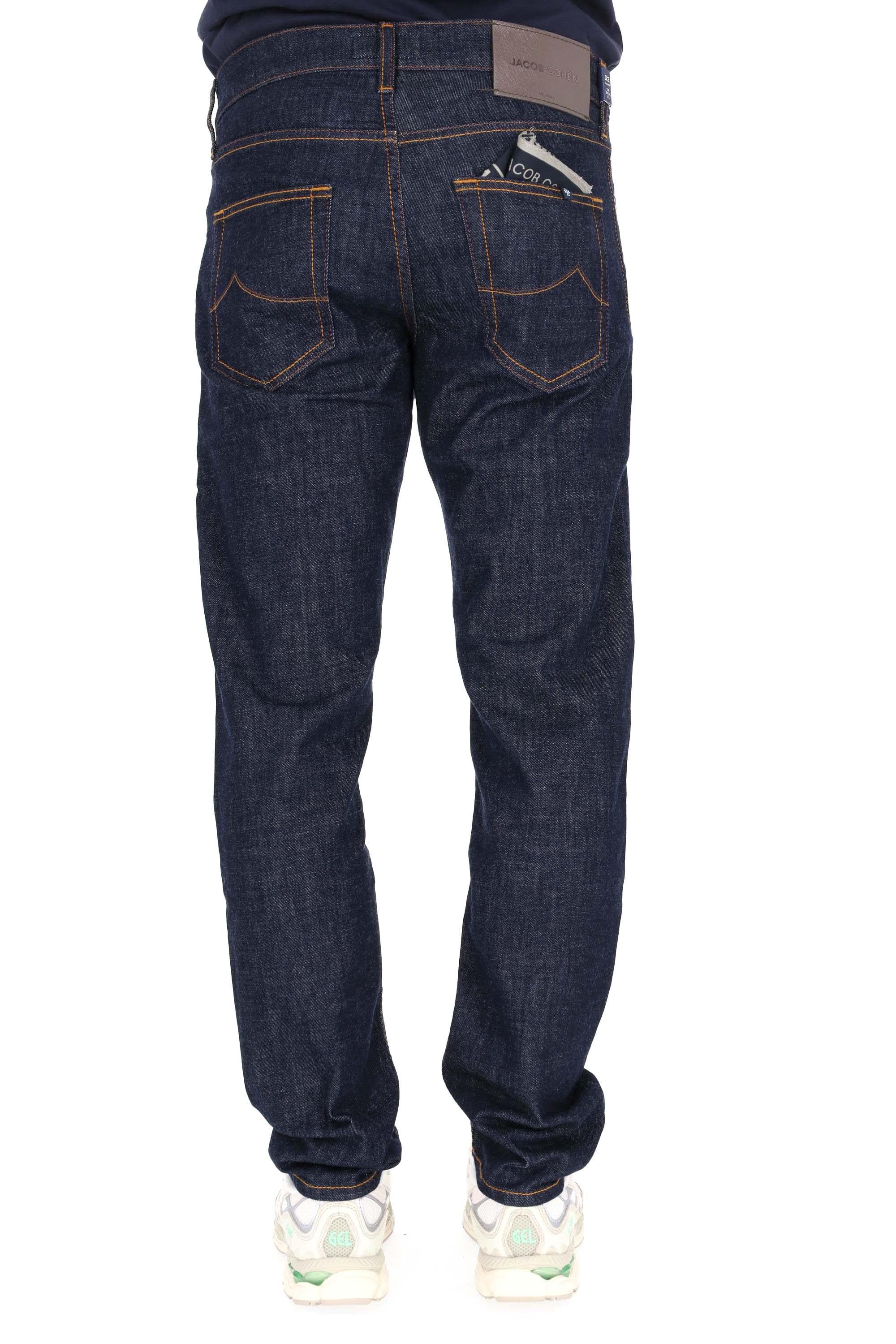 Jacob Cohen Jeans in cotone comfort etichetta saffiano Scott fit QE033 032 S3736 SCOTT 100D