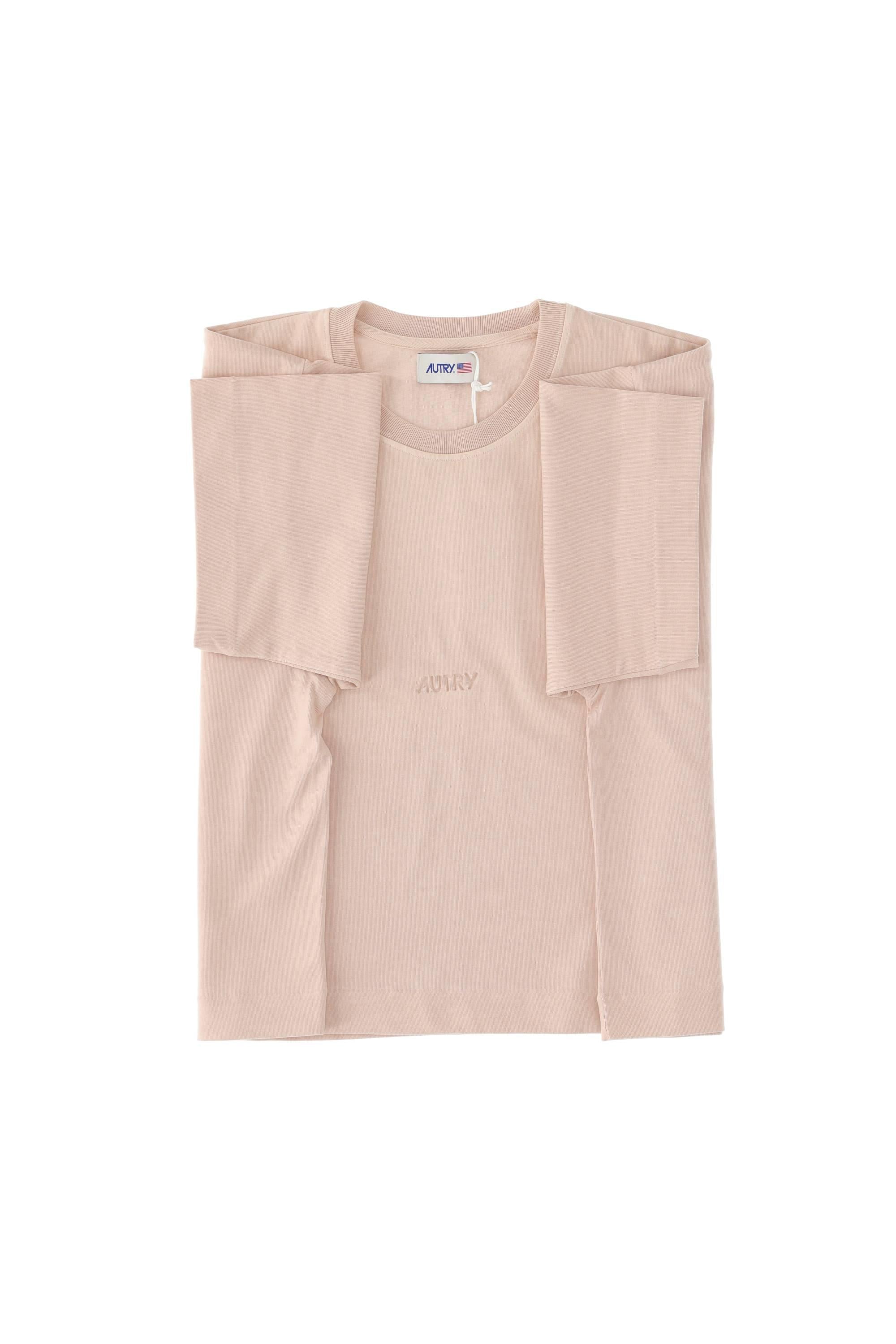 Autry T-shirt donna in heavy cotton cropped TSPW 581R ROSE