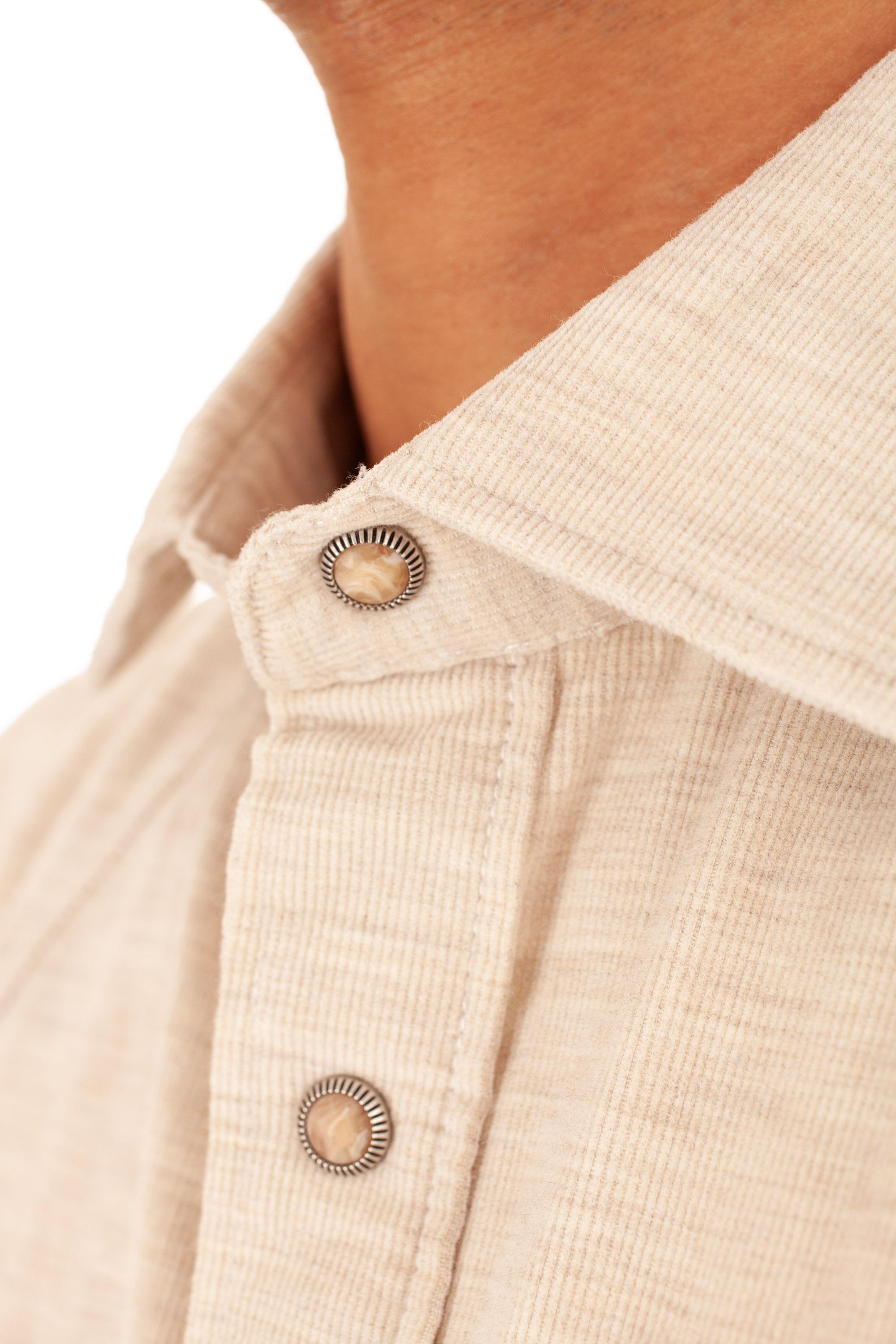 Camicia texana in velluto 2000 righe H75CAMA09 TES0H153 02 Eleventy