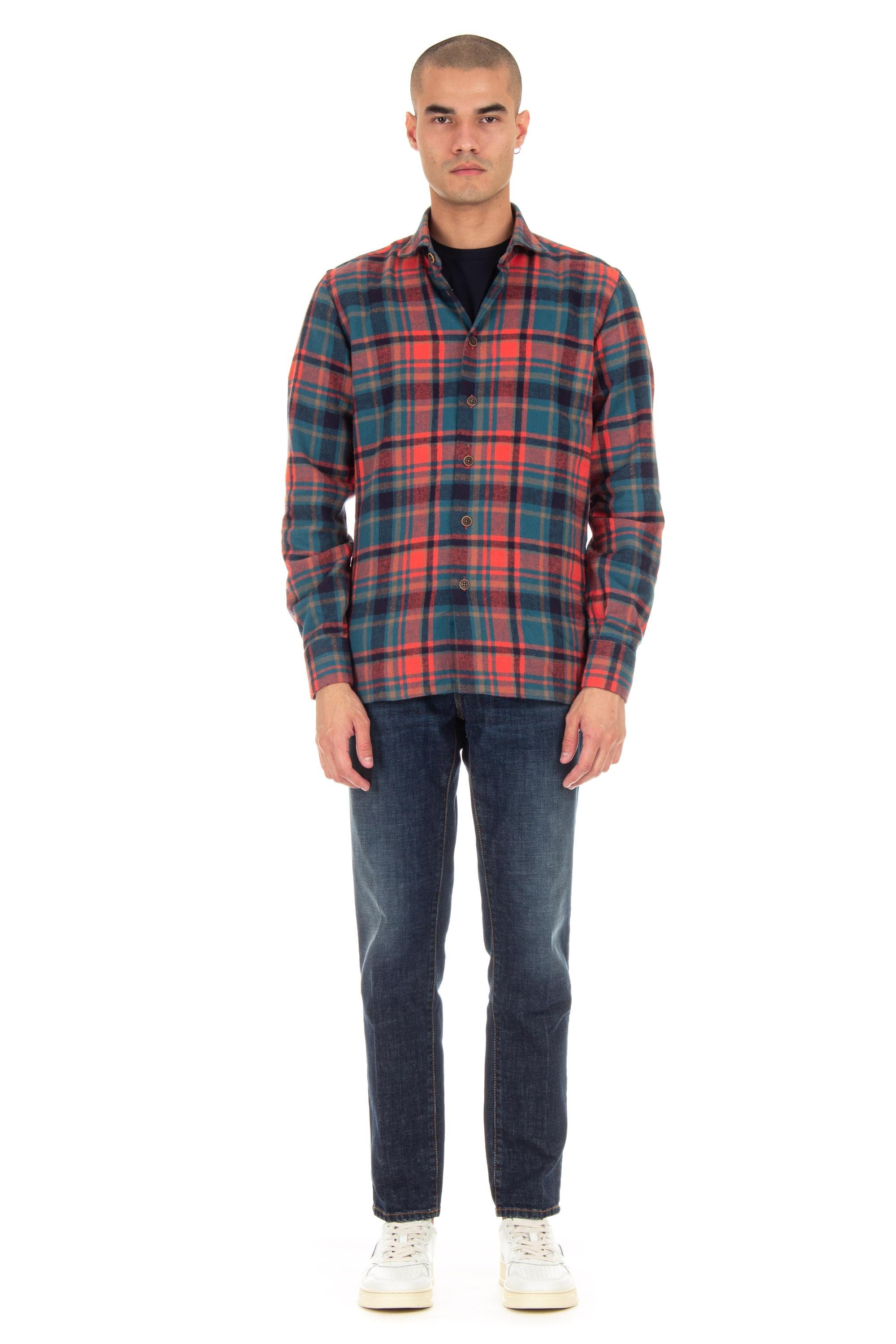 Overshirt in flanella check 17028 1 Borriello