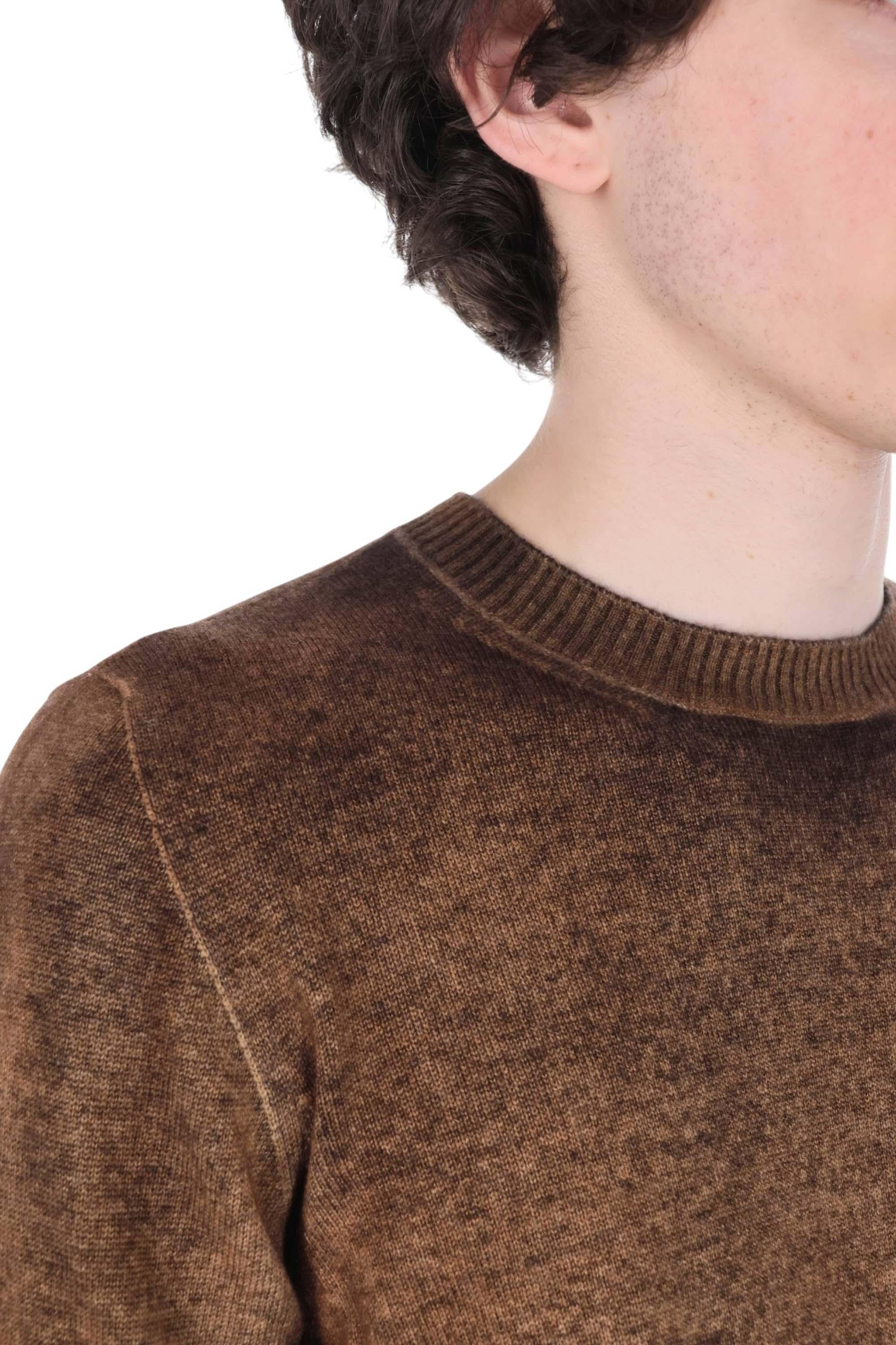 Avant Toi Maglia girocollo reversibile dipinta a mano in cashmere 225WU3000CASV-H V01133