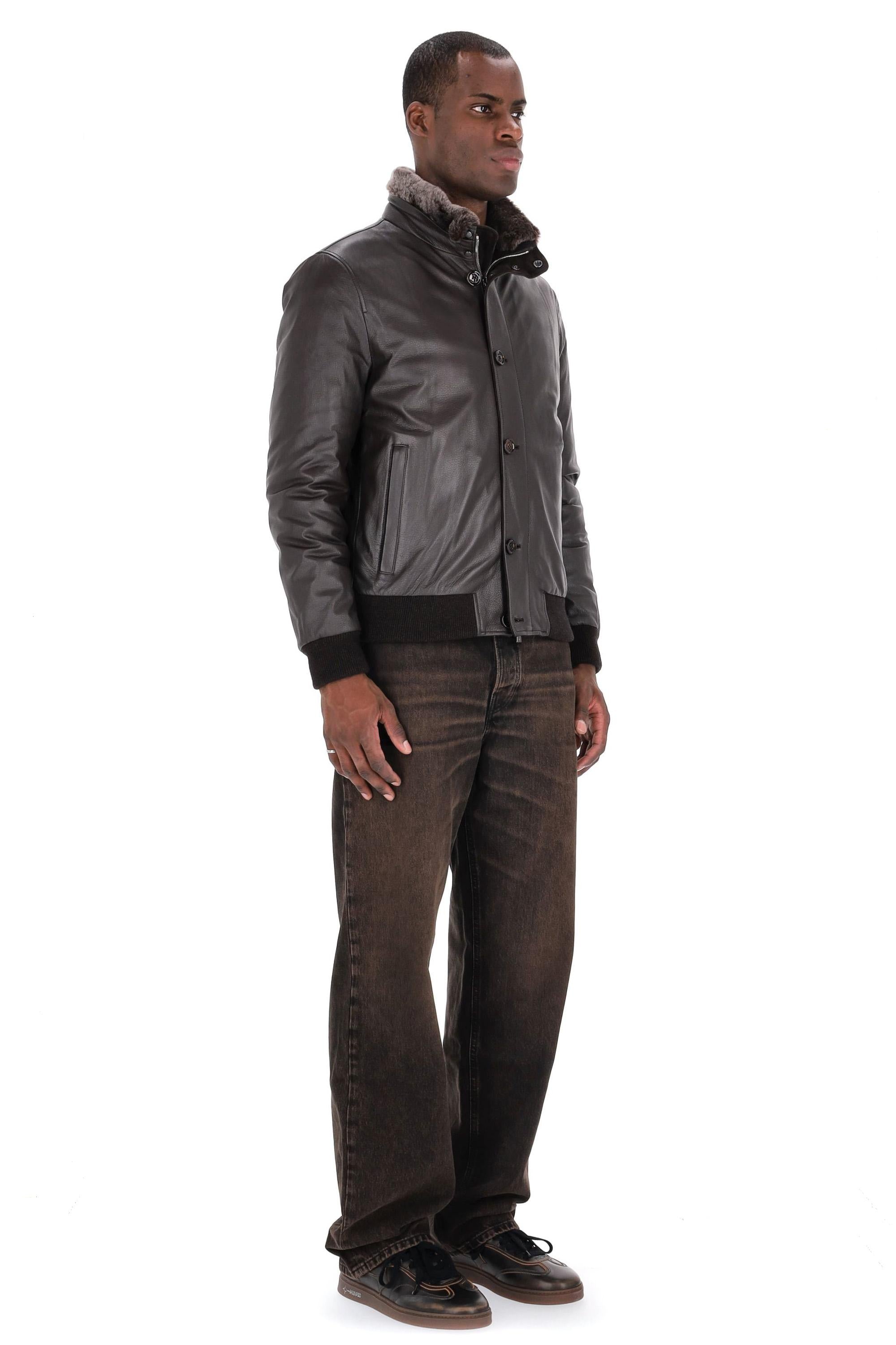 Giubbotto bomber in pelle di capra mod. Cleros-P1 CLEROS-P1 U0202 Moorer
