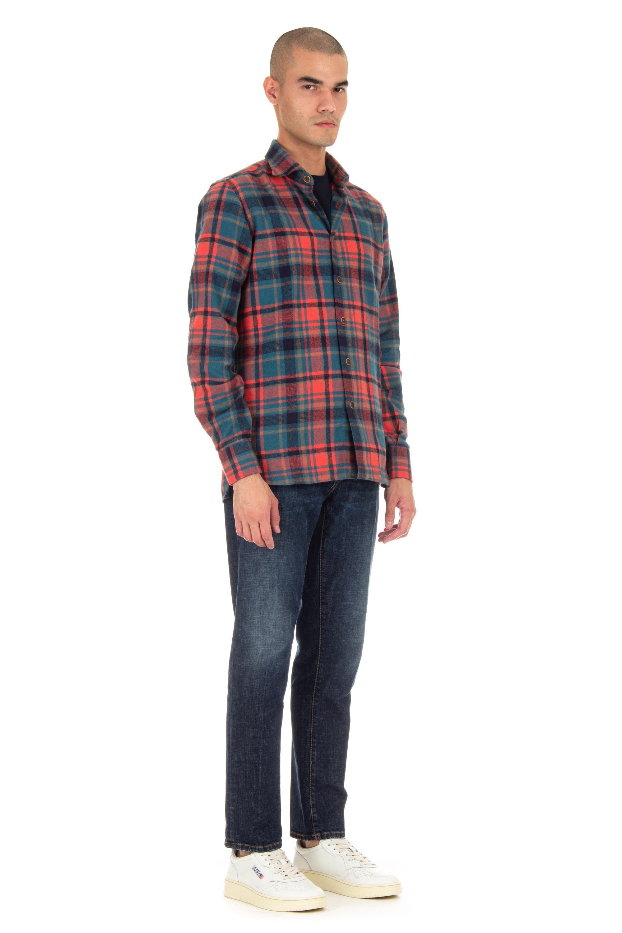 Overshirt in flanella check 17028 1 Borriello
