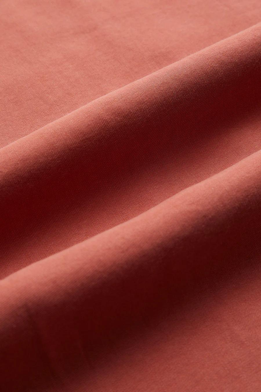 Portuguese Flannel Camicia Dogtown in tencel collo bowling 032/2 TERRACOTTA