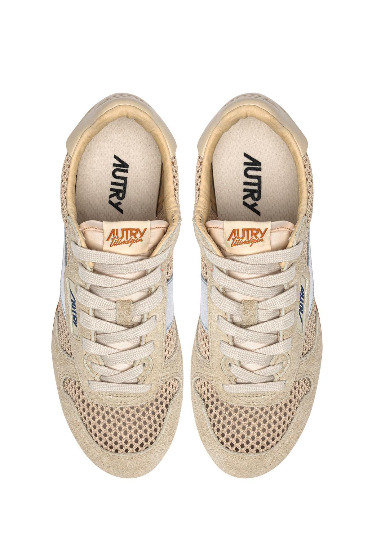 Autry Sneaker donna Windspin in camoscio con traforature WSLW KD06 SND/SILV