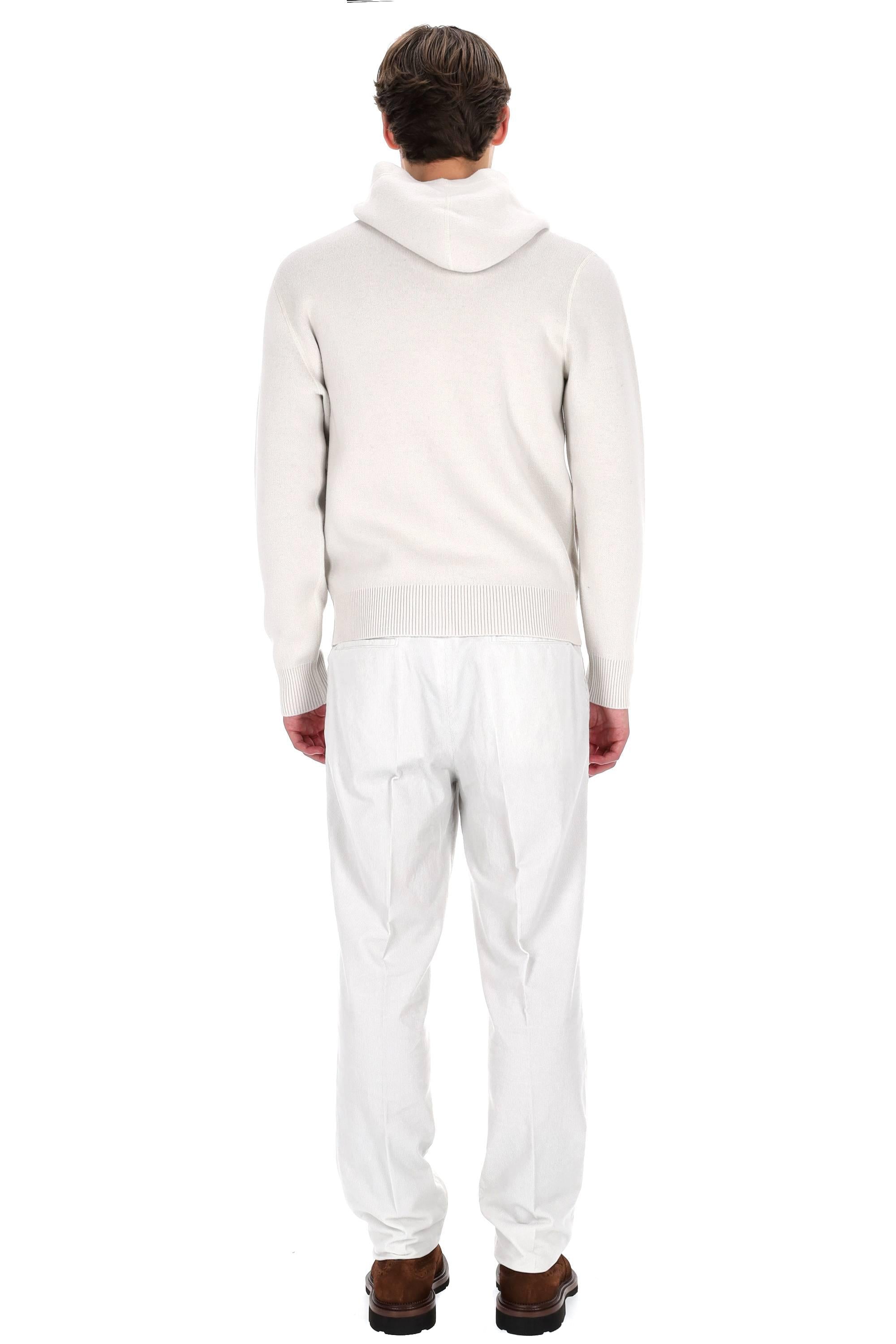 Eleventy Maglia in lana full zip con cappuccio L76MAGL69 MAG0L027 02-13