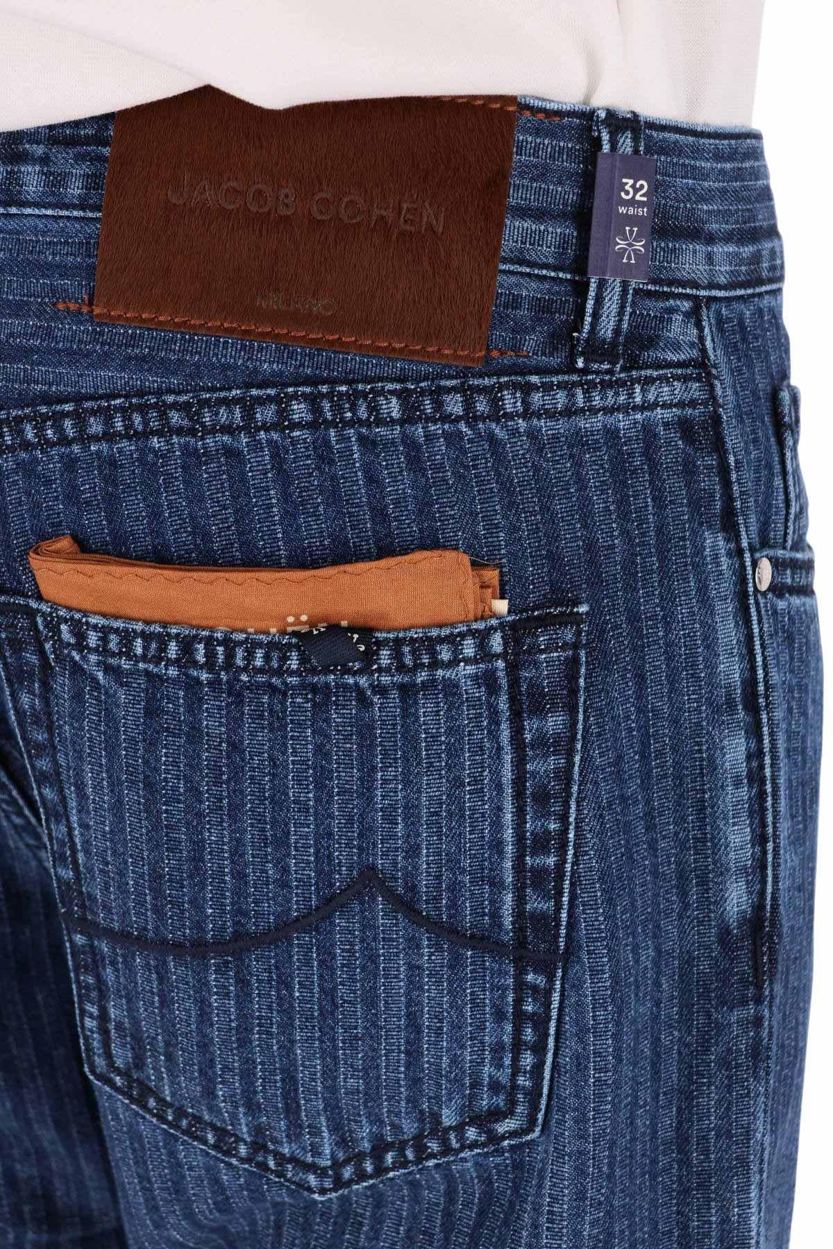 Jacob Cohen Jeans denim in cotone rigato Jude fit QM033-030-T857A 200D