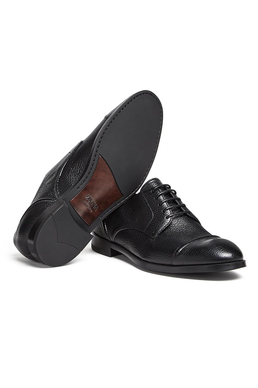 Zegna Scarpa Derby flex in cervo mod. Siena LHCVO_A4379Z NER