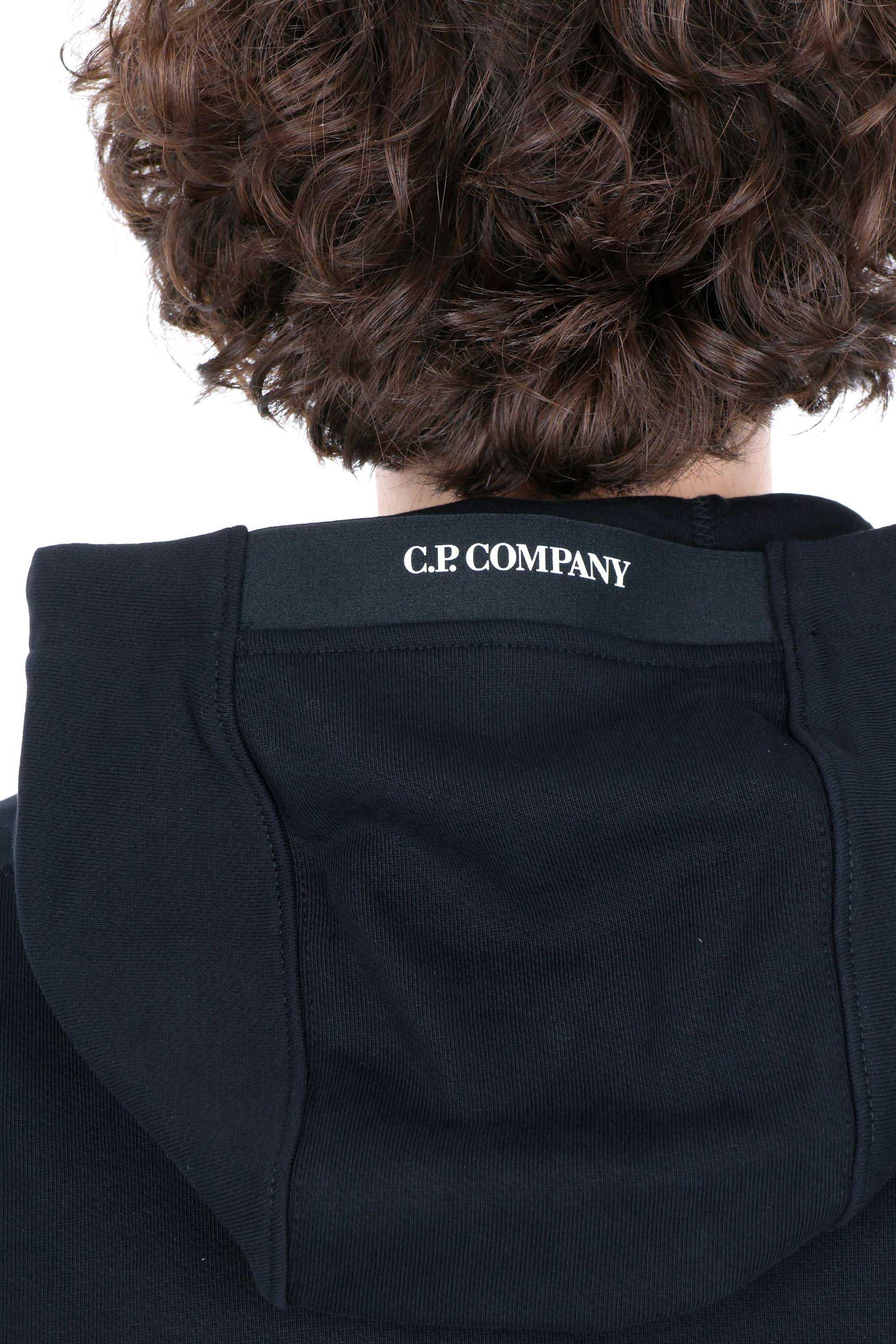 CP Company Felpa con cappuccio in cotone diagonale RCCMSS714A-005086W/2 999