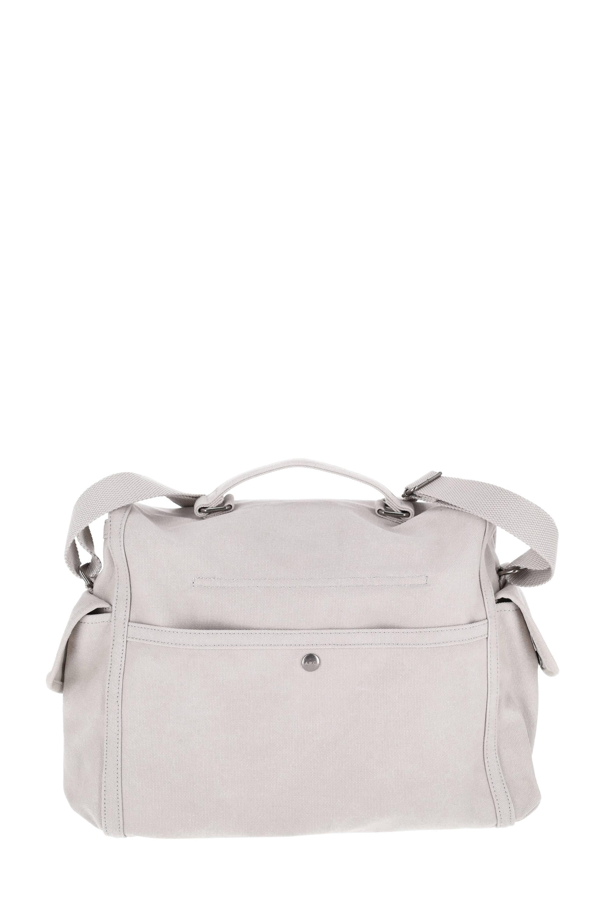 A.P.C. Borsa messenger in canvas di cotone COHOK-H61930 LAB-GRIS CLAIR