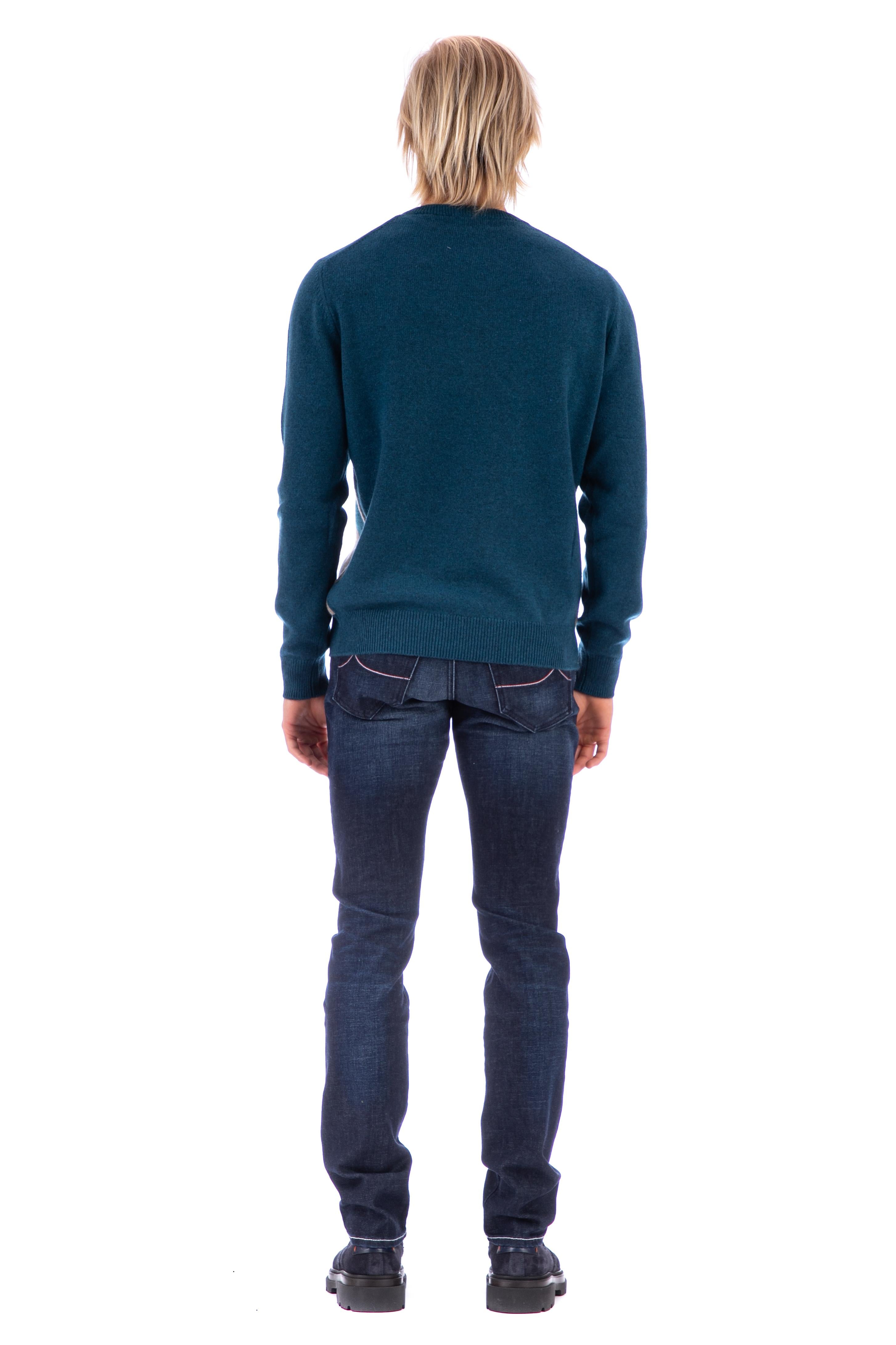Maglia girocollo in cashmere argyle W2P000-7K0A8/2 93824 Ballantyne