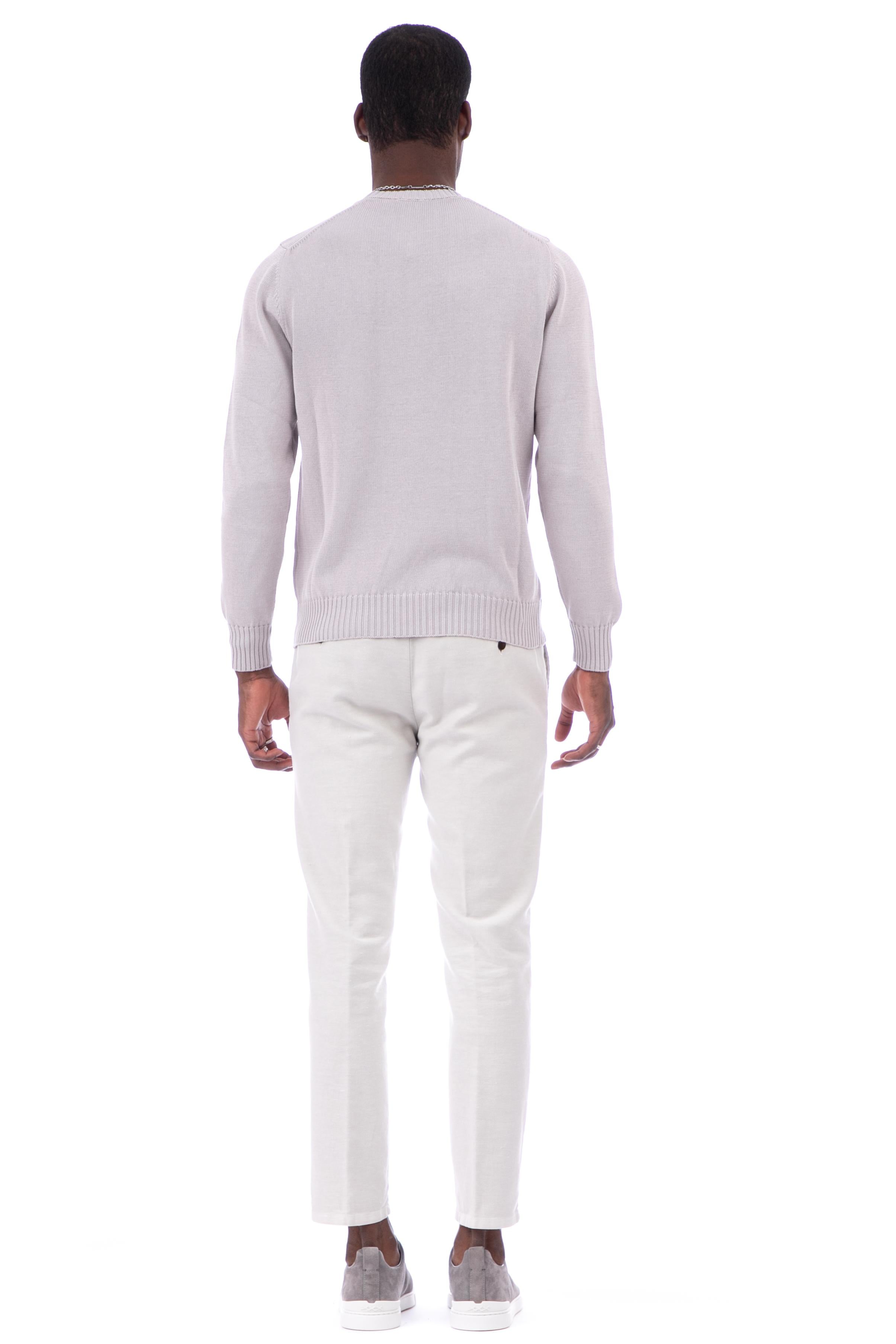 Maglia girocollo in cotone finezza 5 D8Z103 605 Drumohr