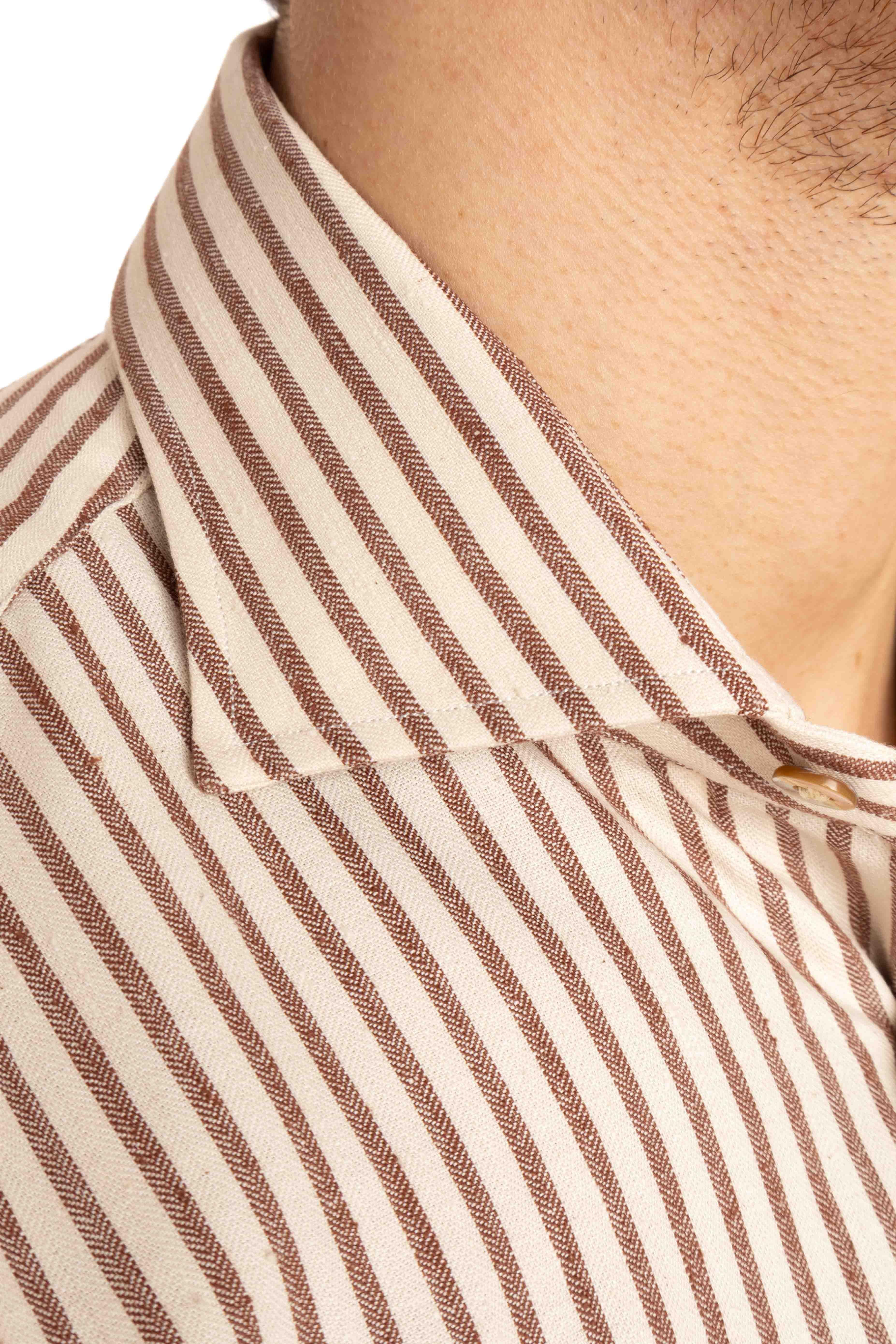 Camicia sartoriale in cotone a righe 17016 3 Borriello