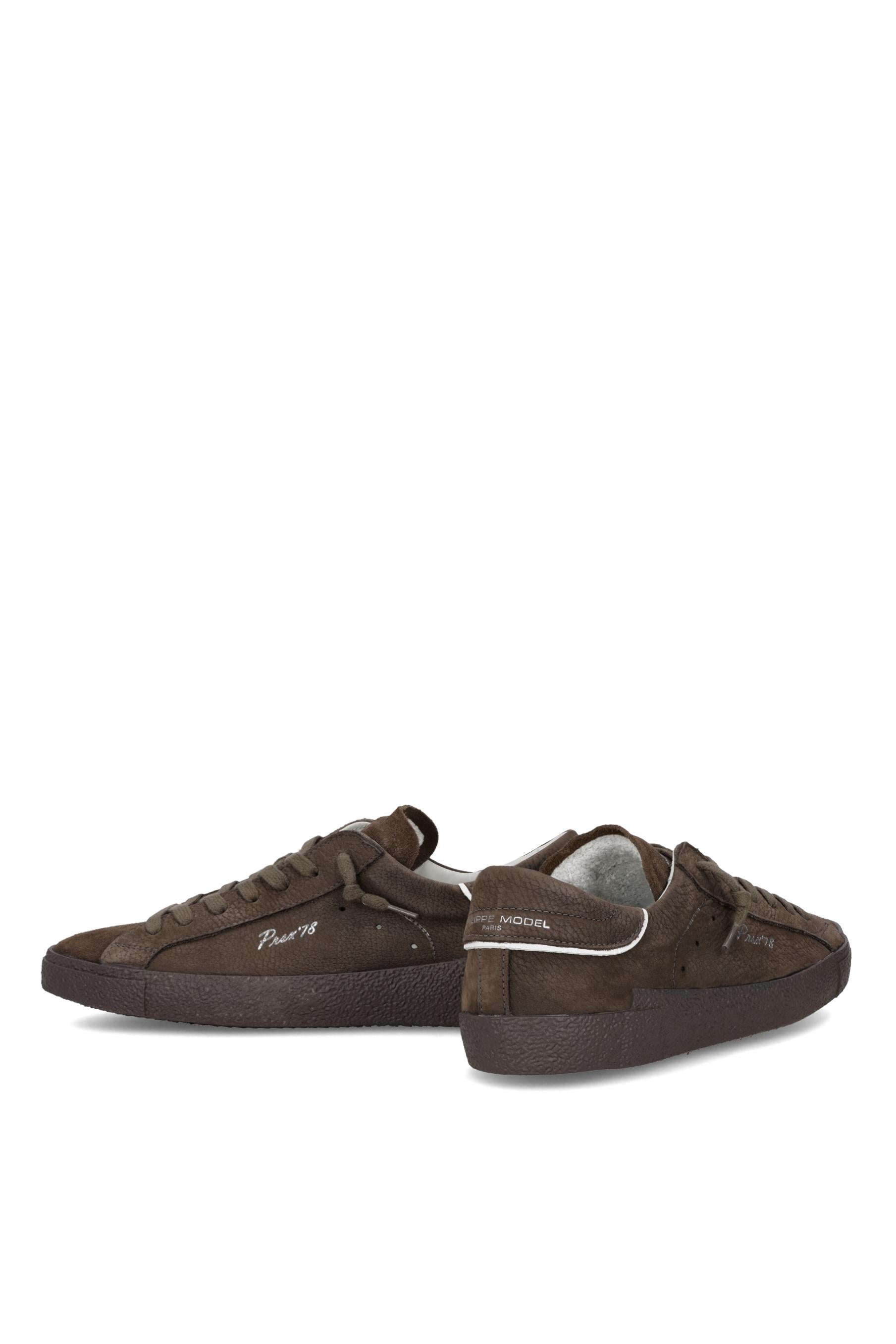 Philippe Model Sneaker modello Paris in nabuck tono su tono PRLU PRSX/19 NT03