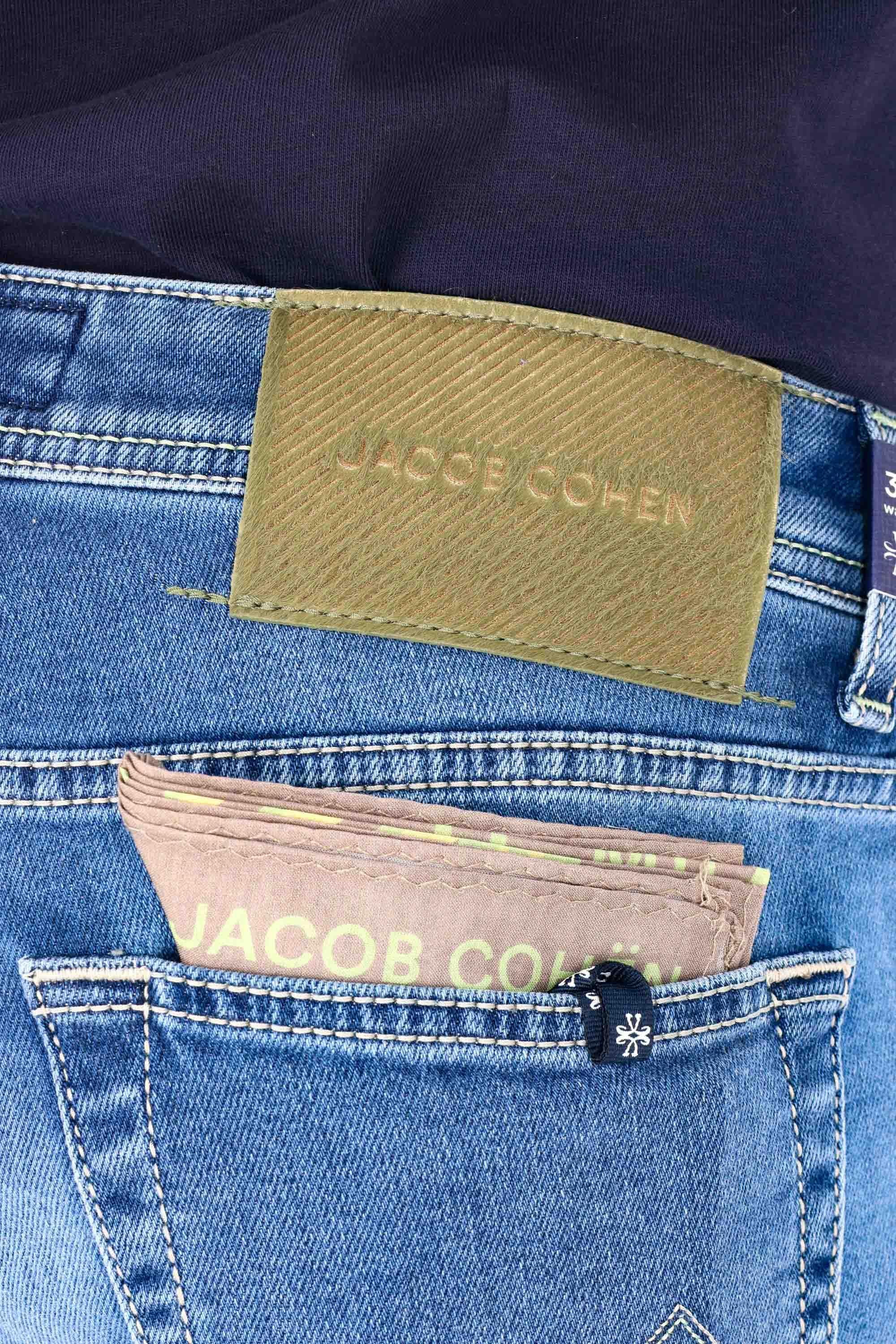 Jacob Cohen Jeans comfort etichetta verde cavallino intarsiato Nick fit QE006-040-P3621 200D