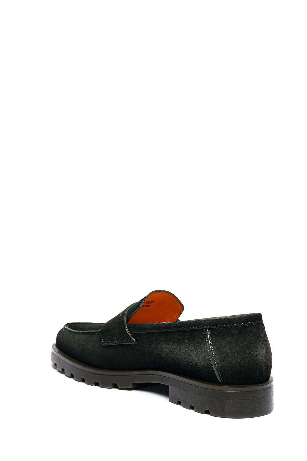 Santoni Mocassino in camoscio fondo carro in gomma MGDC18610DTRBGEX V49