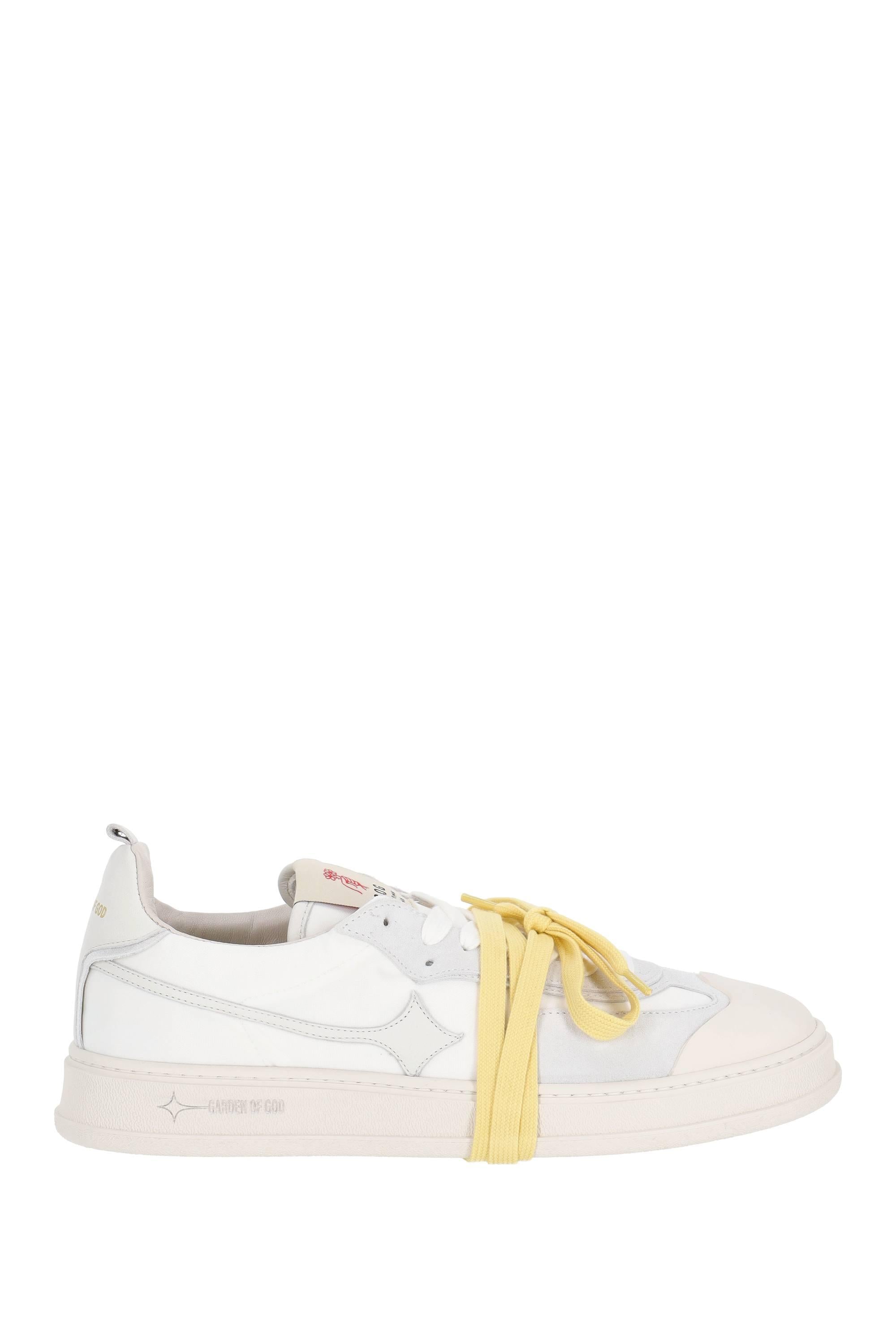 Garden of God Sneaker Apple in camoscio e nylon APPLE WHITE