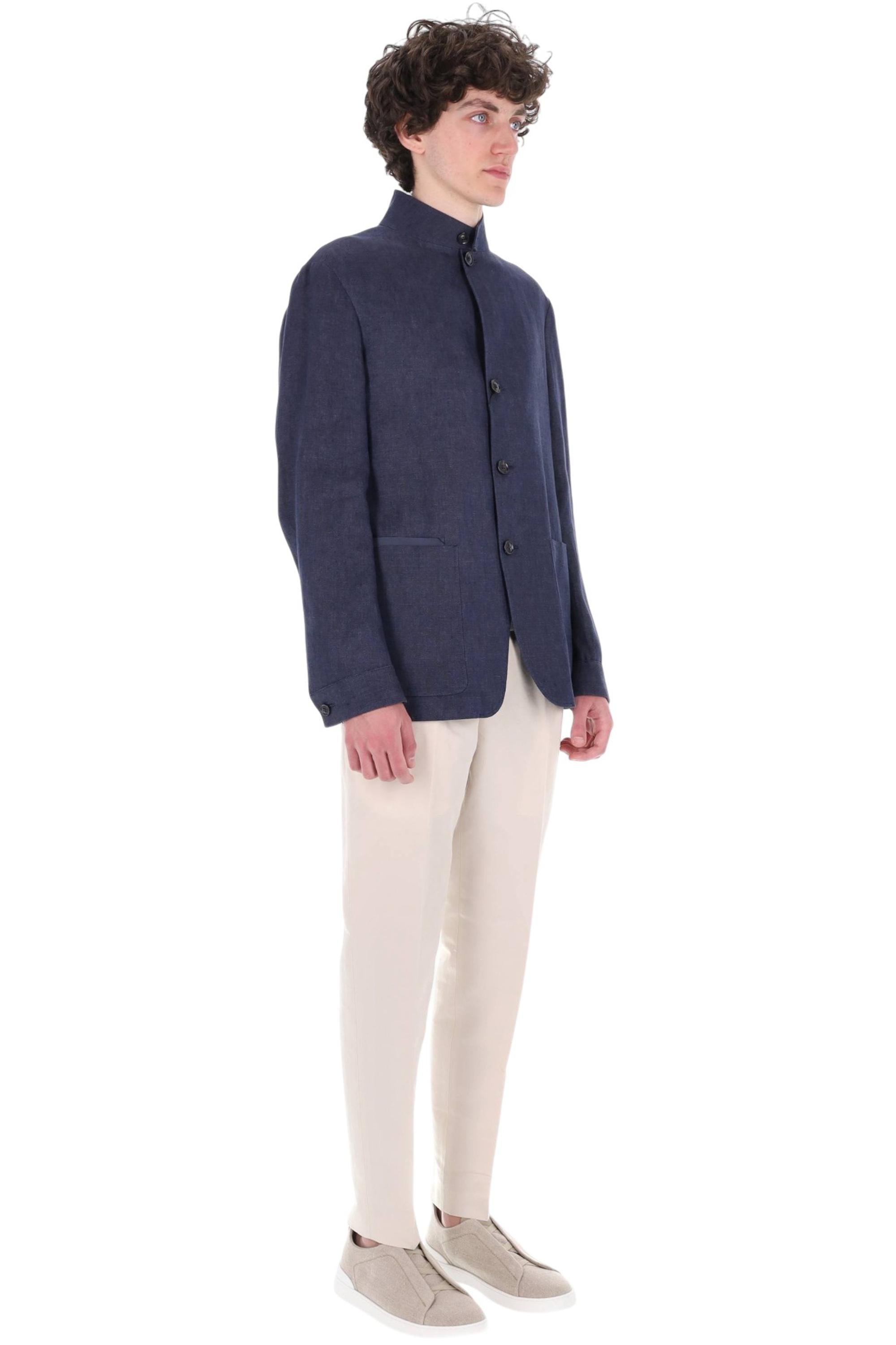 Zegna Chore jacket in lino modello Il Conte 373C74A3-1VHKQ0 7R