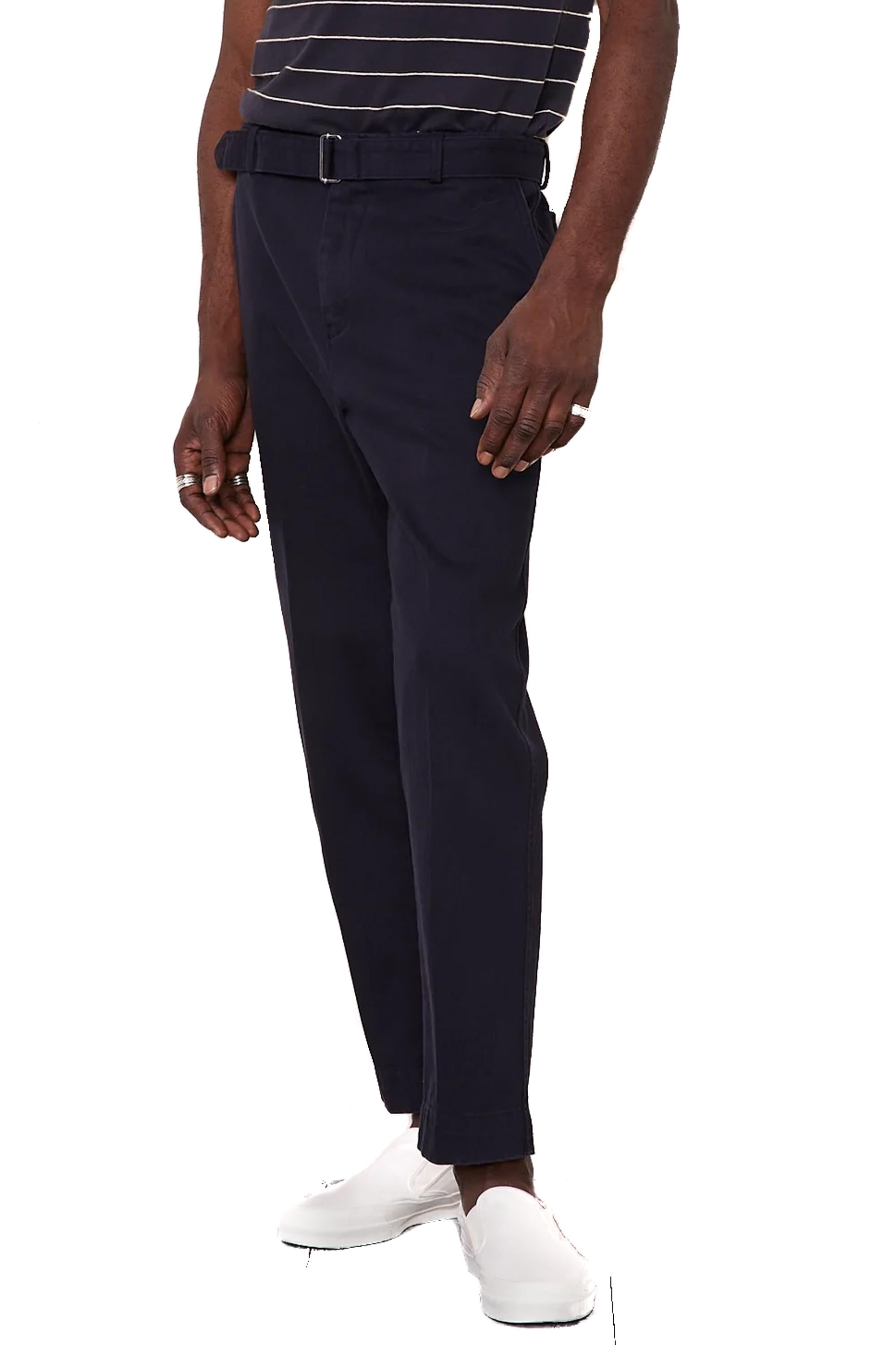 Officine Générale Pantalone chino in cotone twill mod. Oswald MCHN703 DARK NAVY