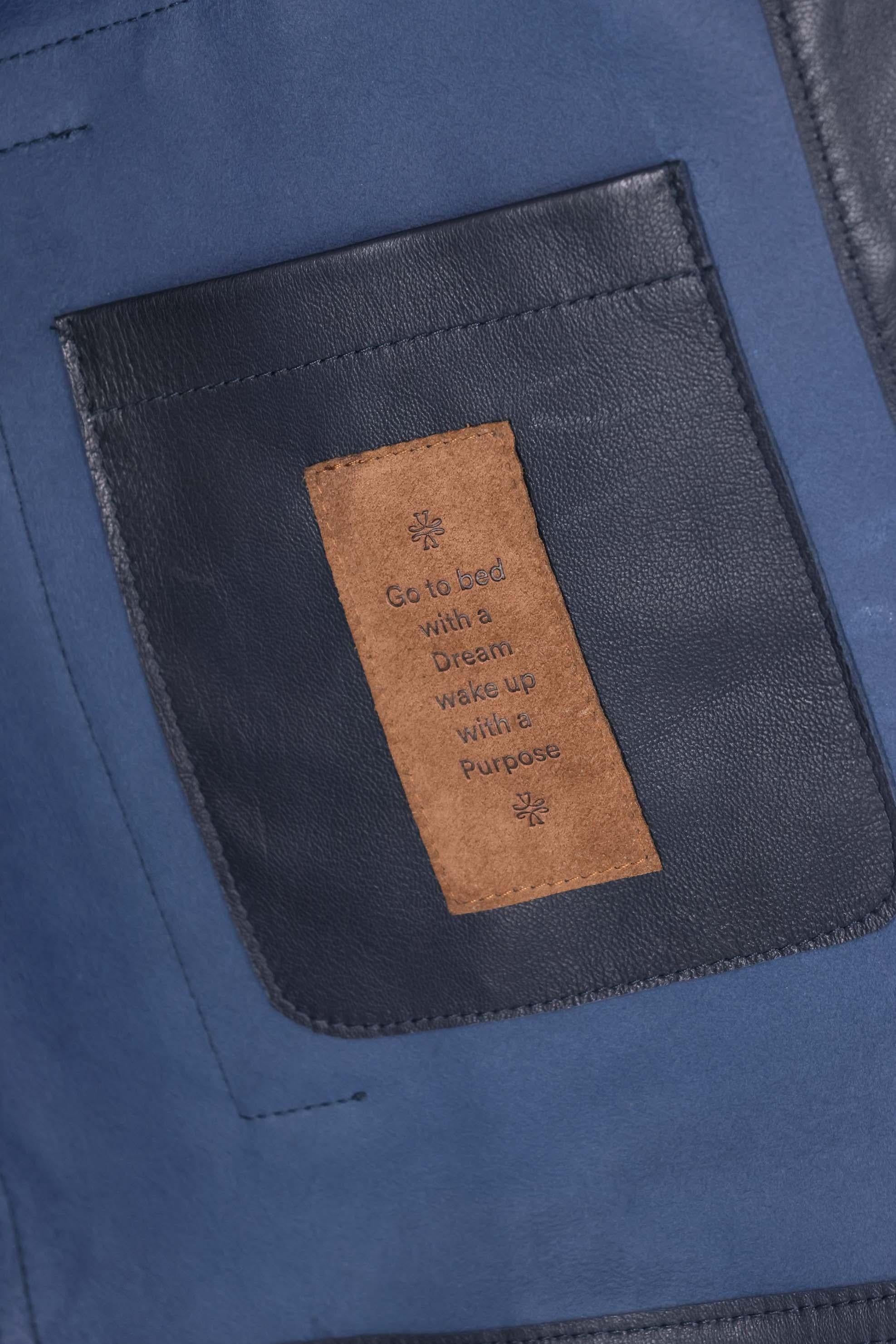 Jacob Cohen Giubbino trucker in pelle nappa guanteria H0079-080-D1392 Y99