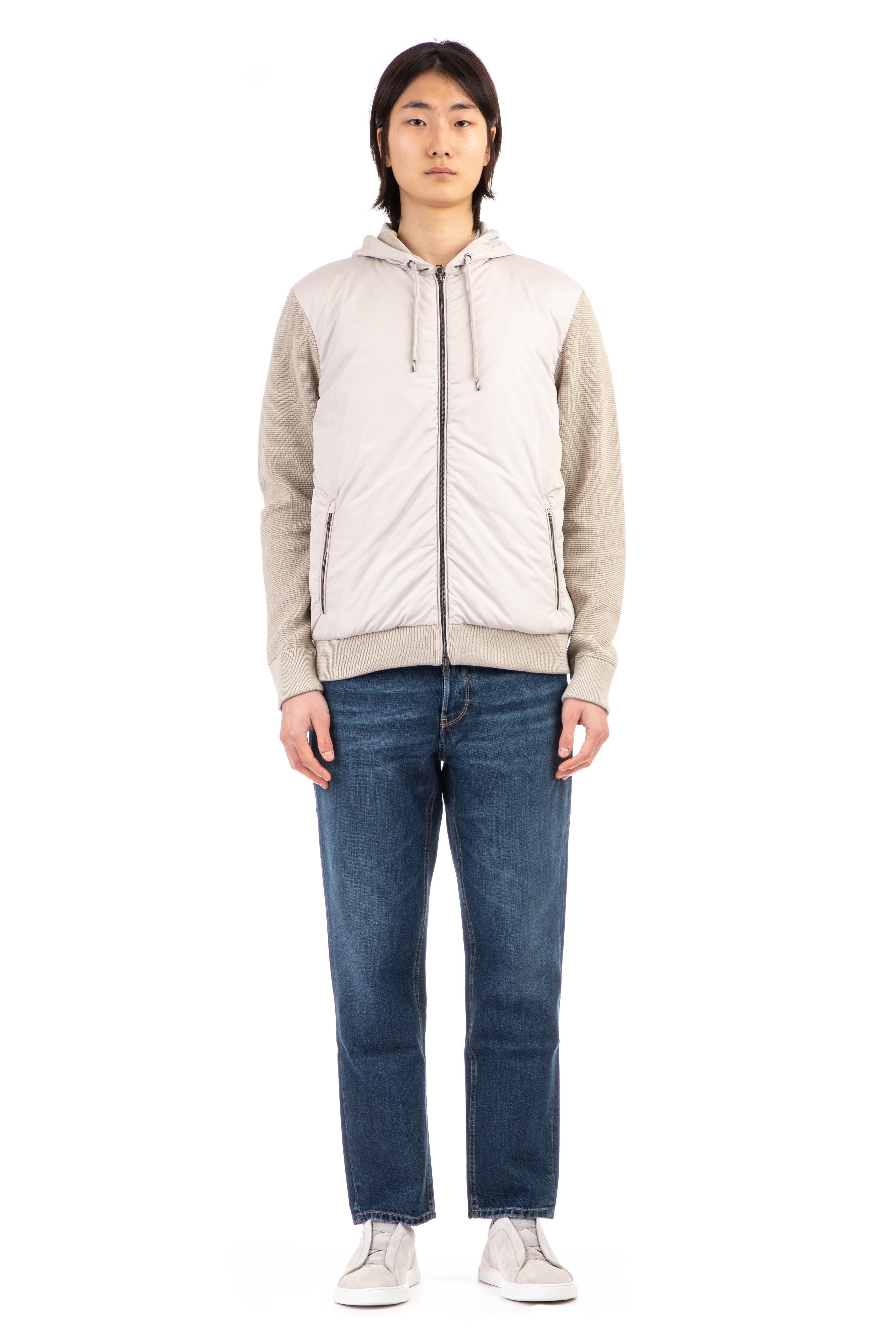 Giubbino bomber bimateriale MC000153U 2605 Herno