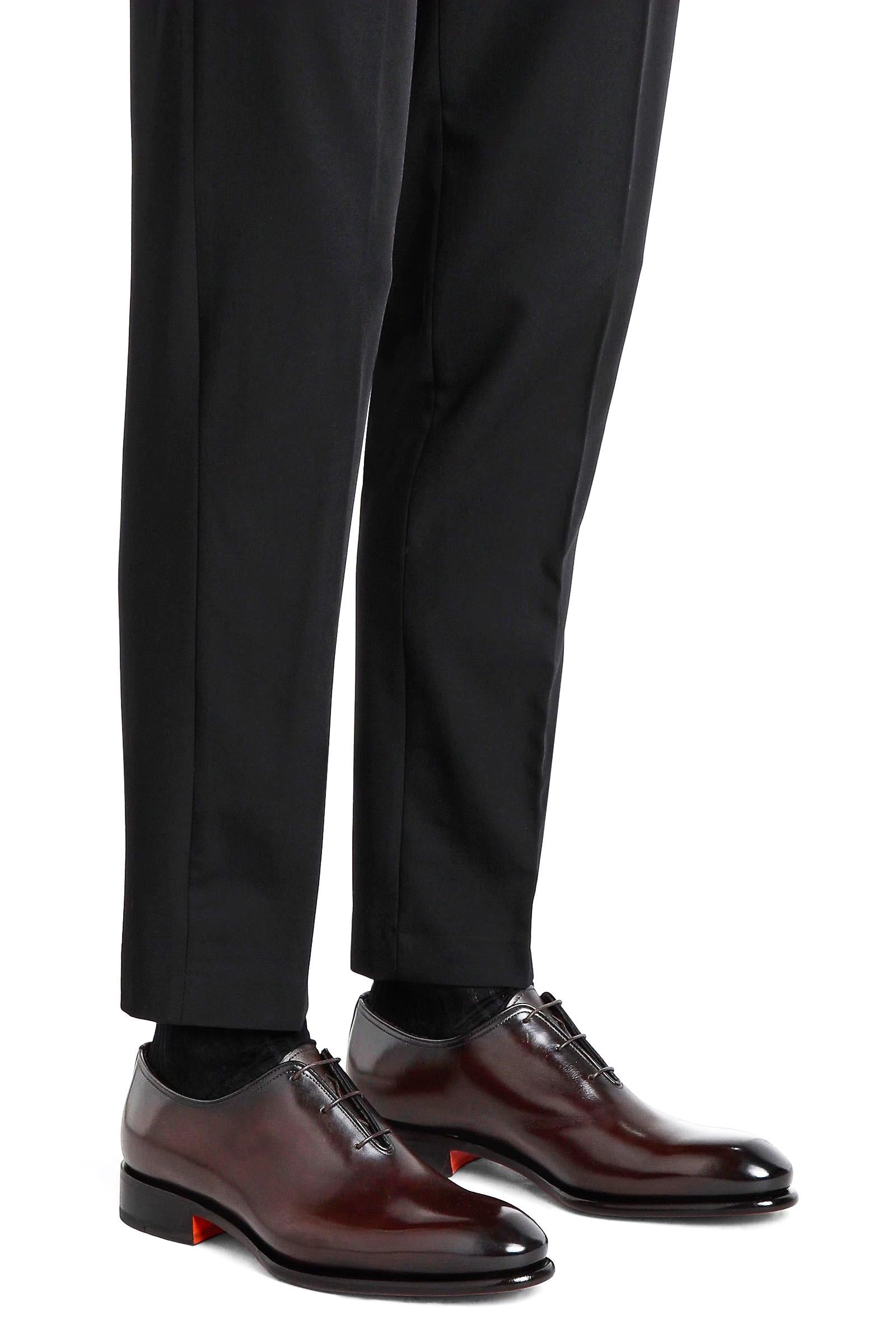 Santoni Scarpa stringata oxford in pelle anticata MCCR16229MC1HVVD/2 T50
