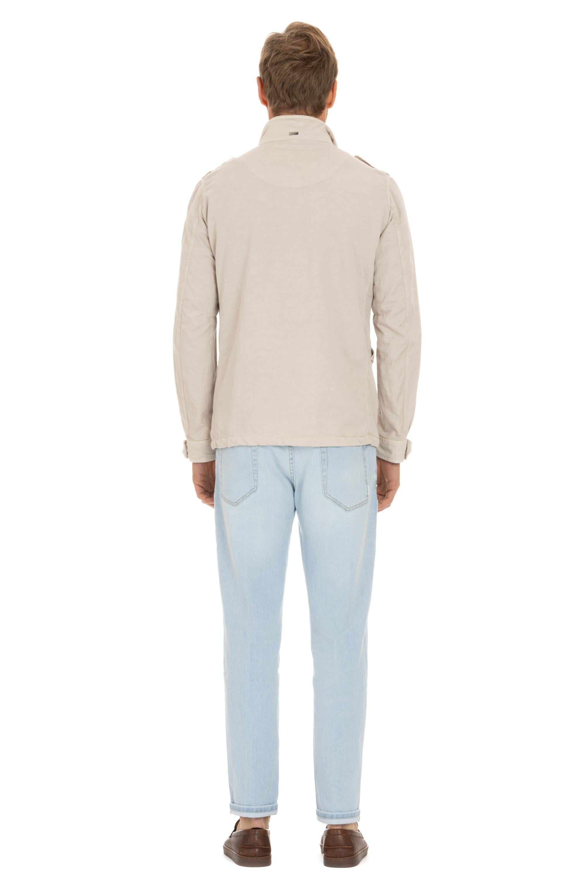Herno Field jacket in cotone-lino sfoderata FI000112U 2605T01