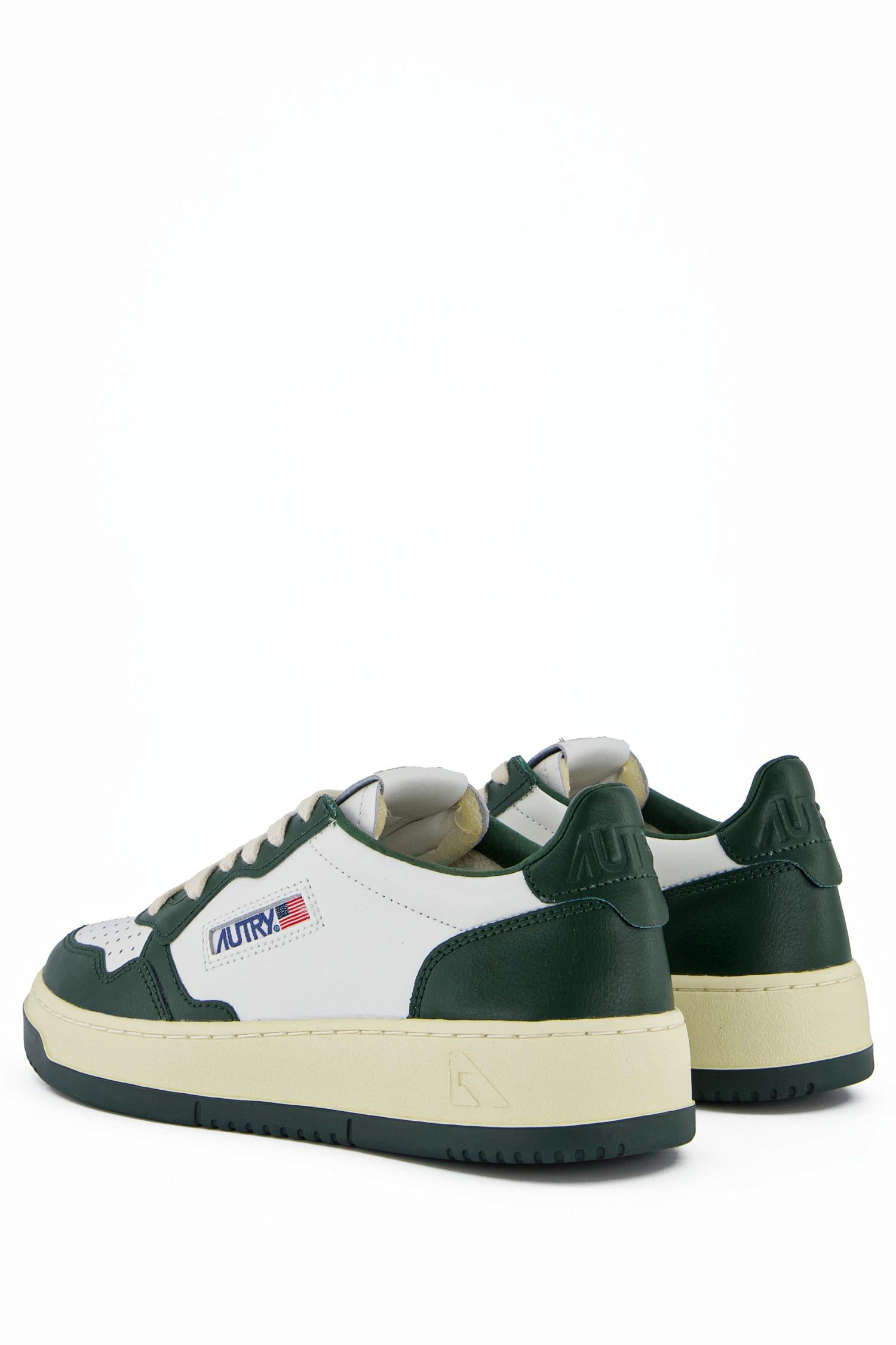 Sneaker Medalist bicolor in pelle AULM WB49 WHT/MOUNTAIN Autry