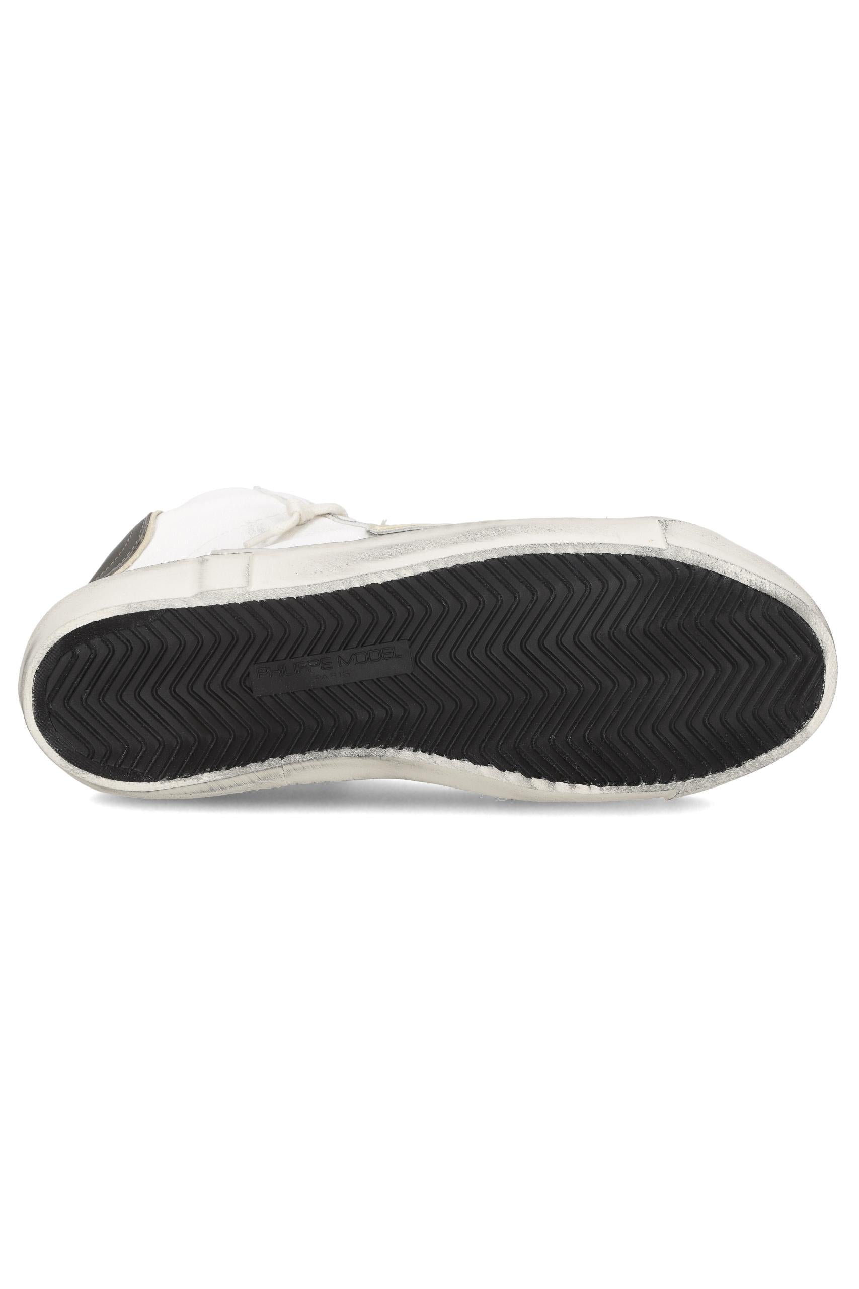 Sneaker mid in pelle e camoscio talloncino grigio PRHU PRSX/2 VVB2 Philippe Model