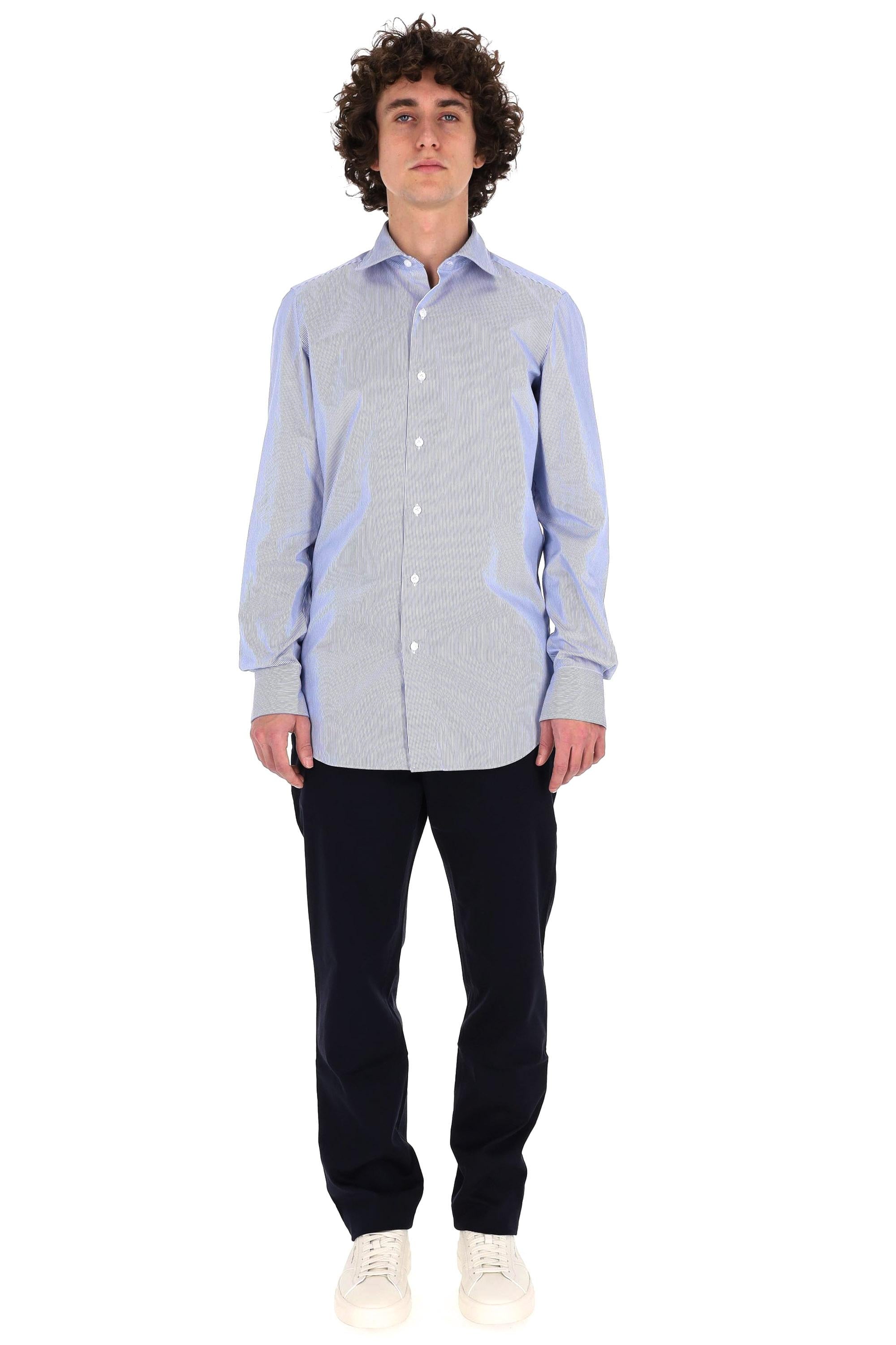 Finamore Camicia sartoriale bacchettata in twill 120's linea Milano ML58-460109-C0511E 02