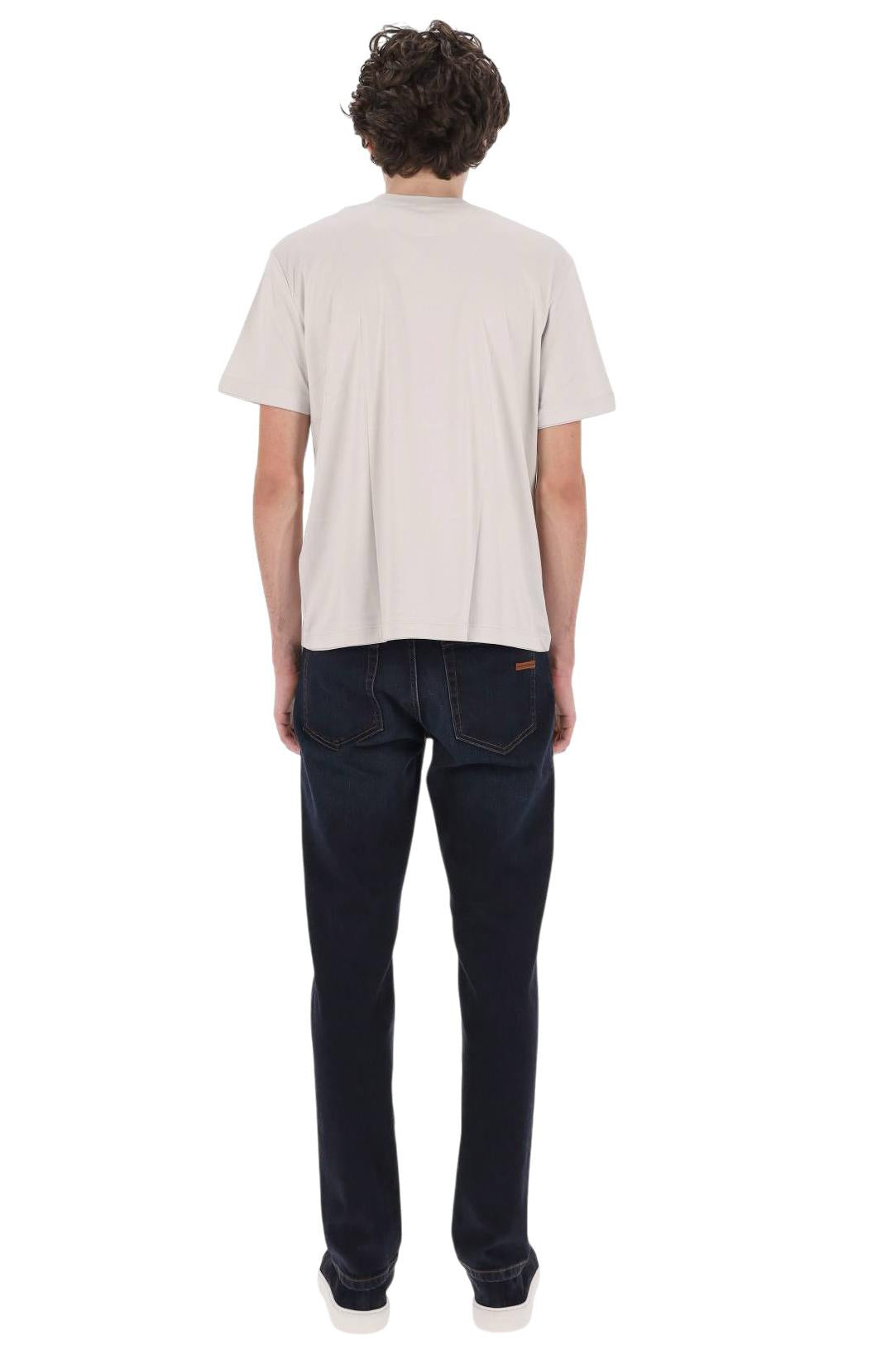 Eleventy T-shirt in cotone con doppi profili tono su tono X75TSHK19 TES0K035 02